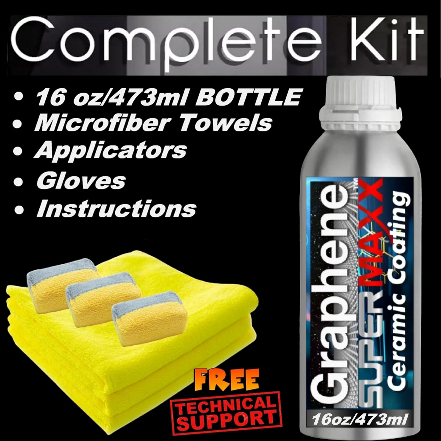 GRAPHENE HYBRID CERAMIC CAR COATING - 16oz/473ml