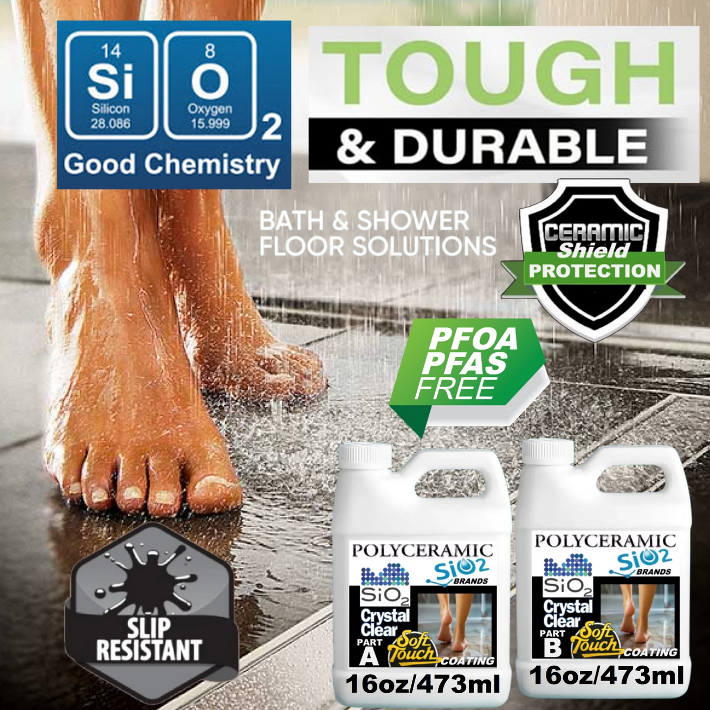 POLYCERAMIC SLIP-RESISTANT FLOOR COATING