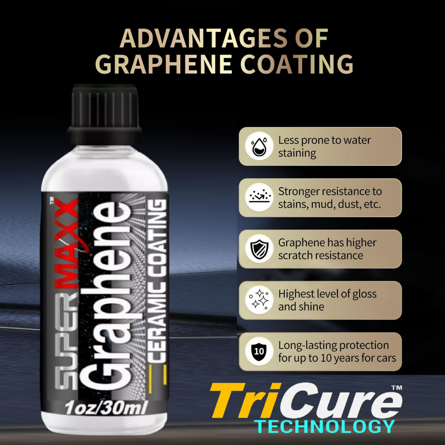 GRAPHENE HYBRID CERAMIC CAR COATING - 1oz/30ml