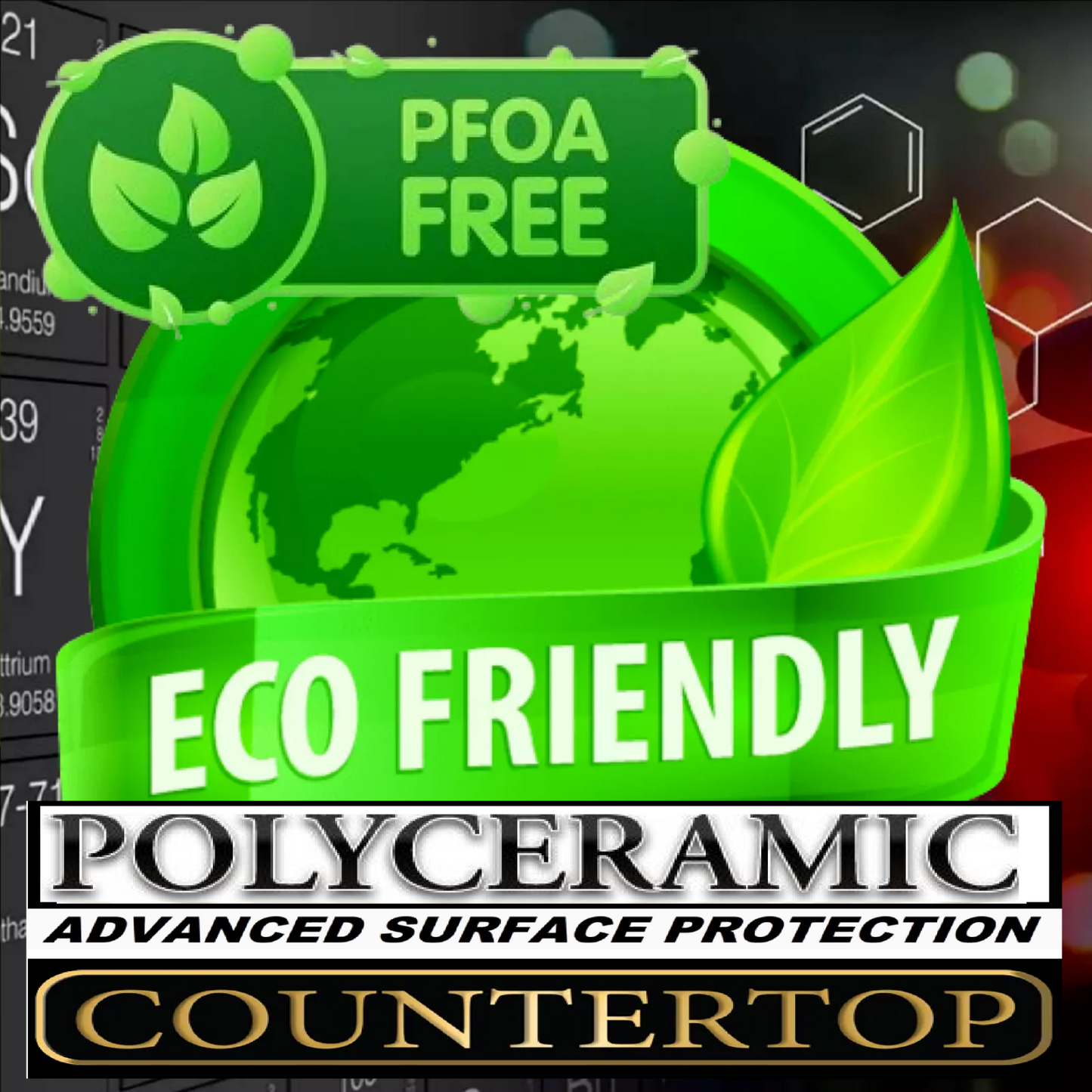COUNTERTOP STONE SEALER SOL-GEL POLYCERAMIC COATING ETCH & STAIN PROTECTION - 3.38oz/100ml