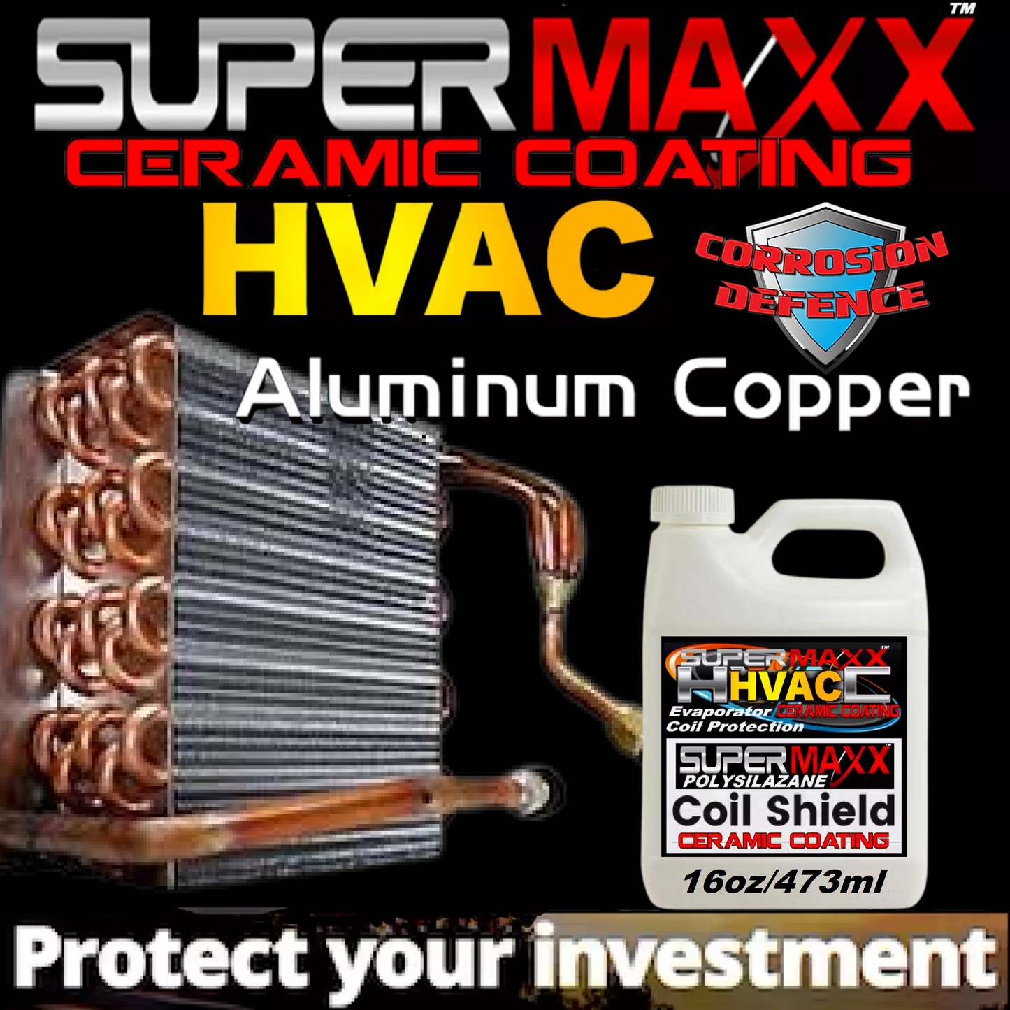 HVAC CERAMIC COATING SPRAY FOR USE ON ALL HEATING AND AIR CONDITIONING EQUIPMENT