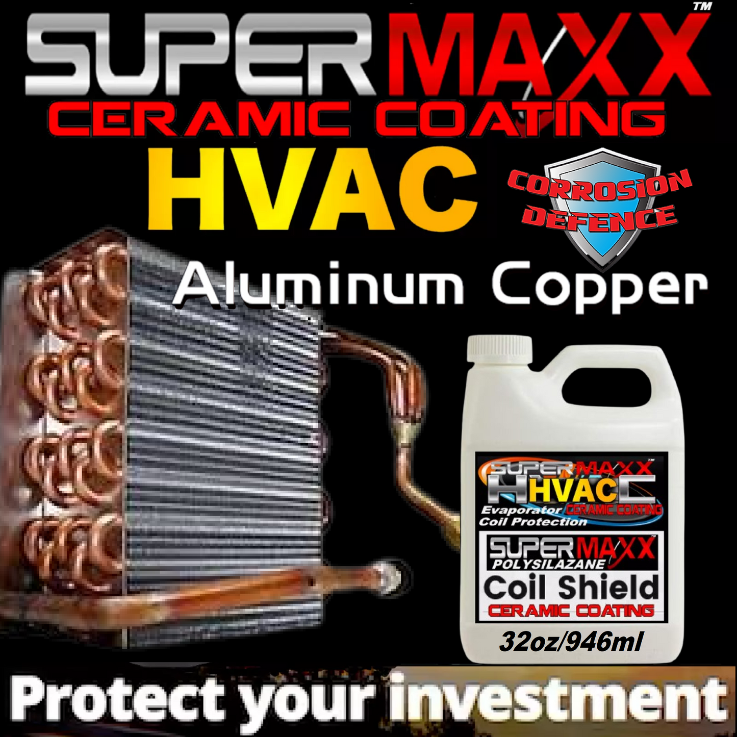 HVAC CERAMIC COATING SPRAY FOR USE ON ALL HEATING AND AIR CONDITIONING EQUIPMENT