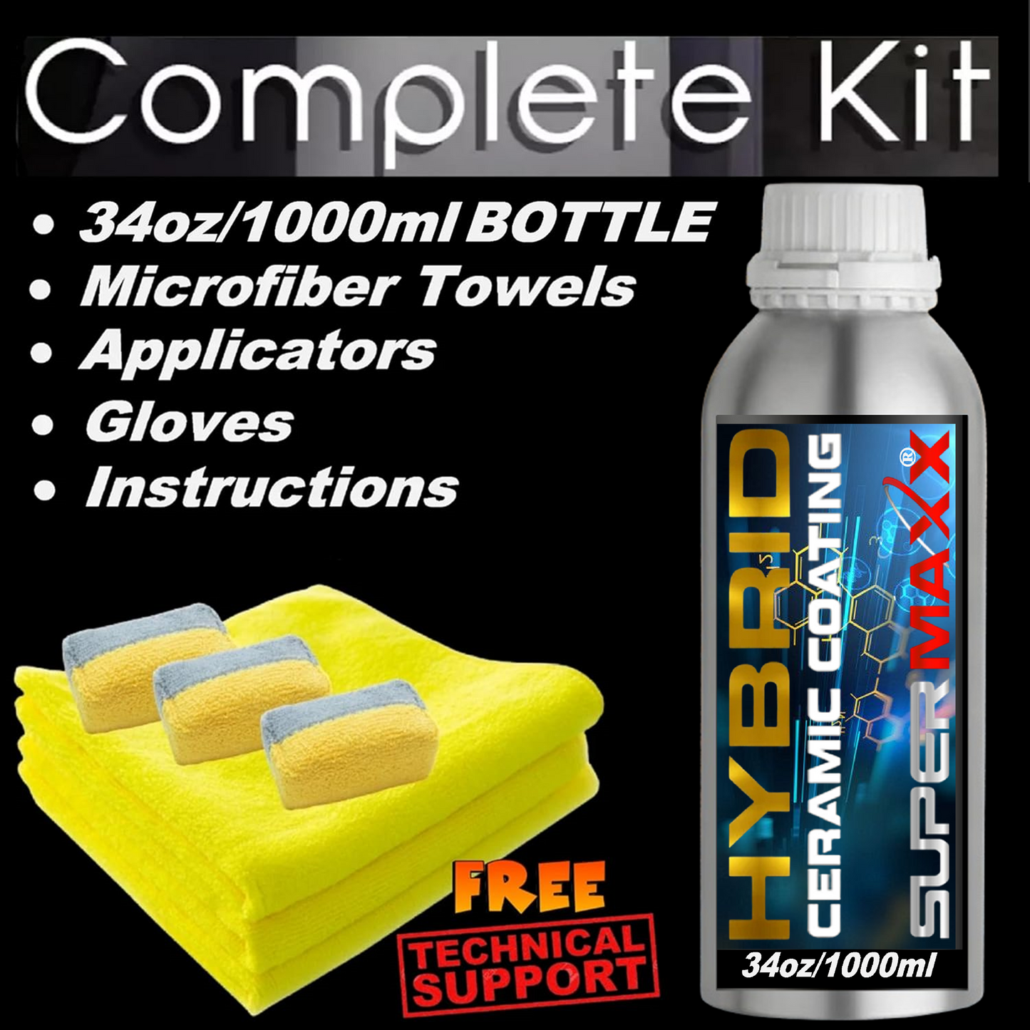 HYBRID CERAMIC CAR COATING - 34oz/1 Liter
