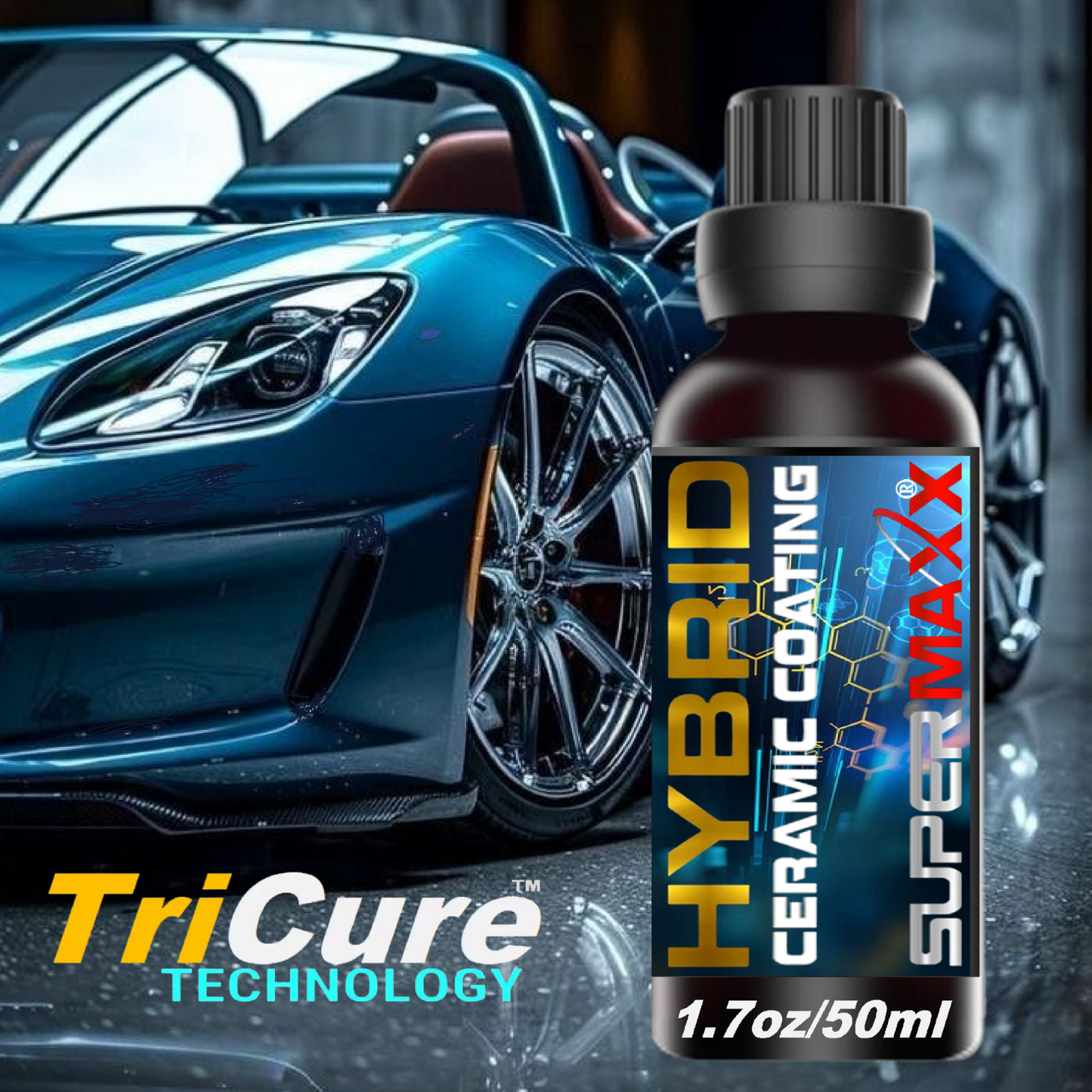 WORLD'S FIRST 2K HYBRID POLYSILAZANE CERAMIC CAR COATING WITH TRICURE TECHNOLOGY