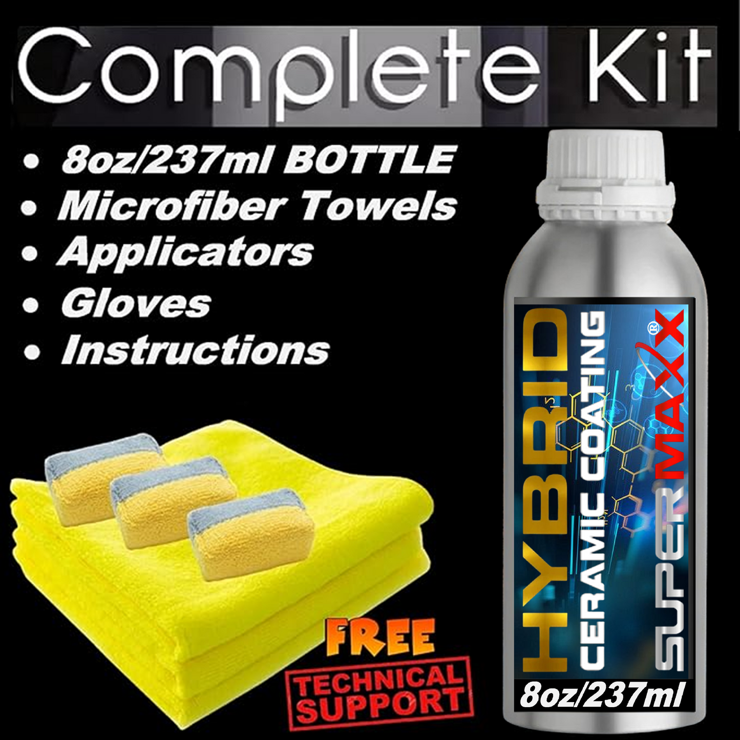 HYBRID CERAMIC CAR COATING - 8oz/237ml