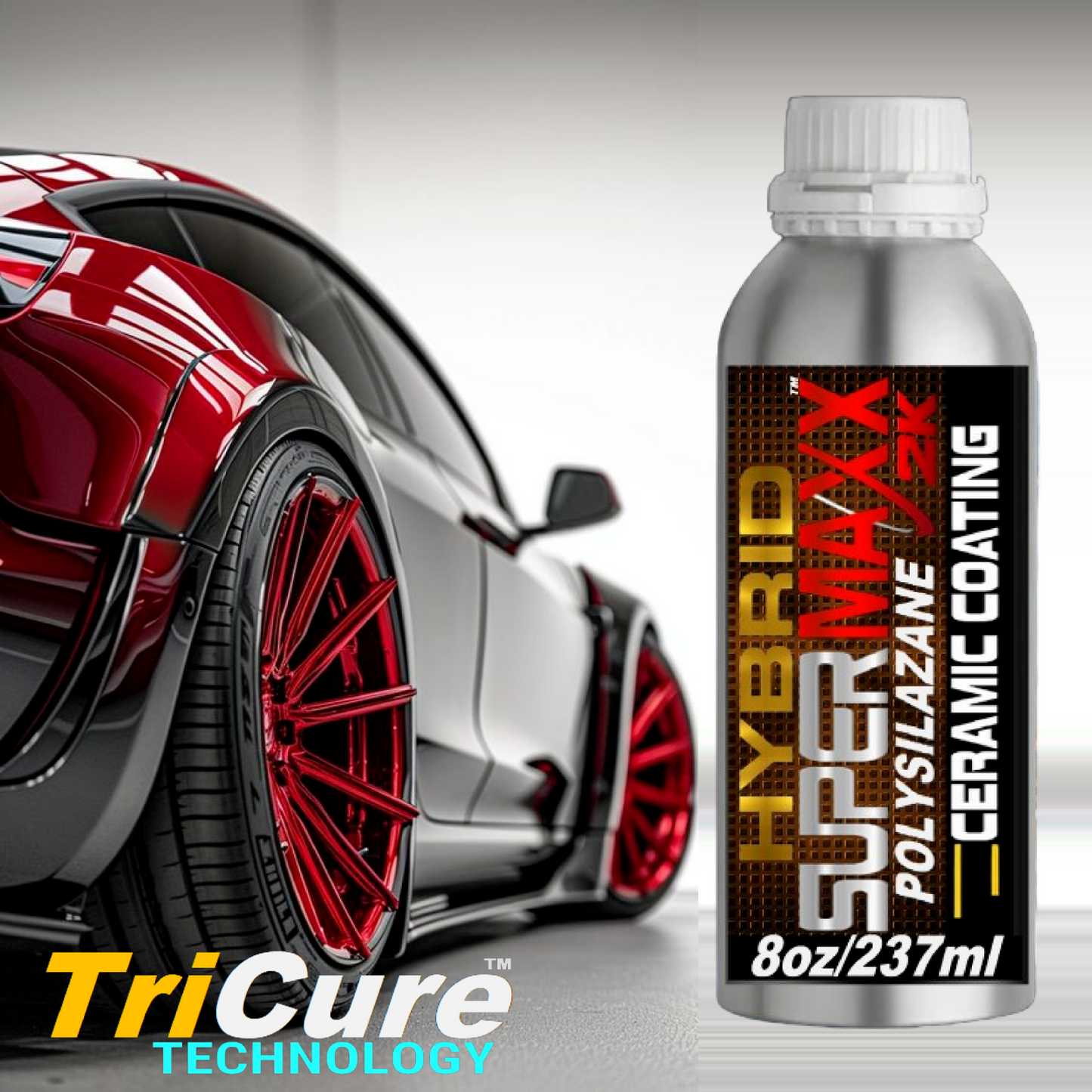 WORLD'S FIRST 2K HYBRID POLYSILAZANE CERAMIC CAR COATING WITH TRICURE TECHNOLOGY