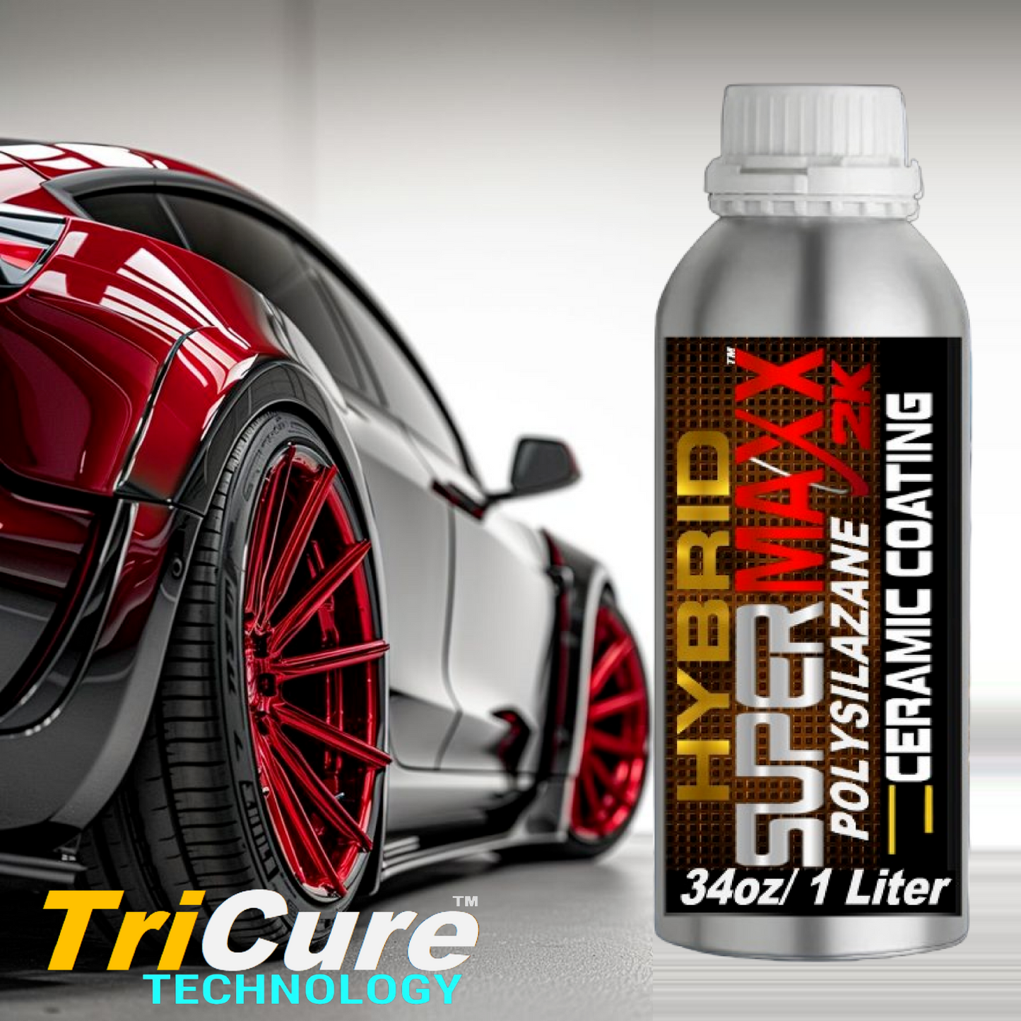 WORLD'S FIRST 2K HYBRID POLYSILAZANE CERAMIC CAR COATING WITH TRICURE TECHNOLOGY