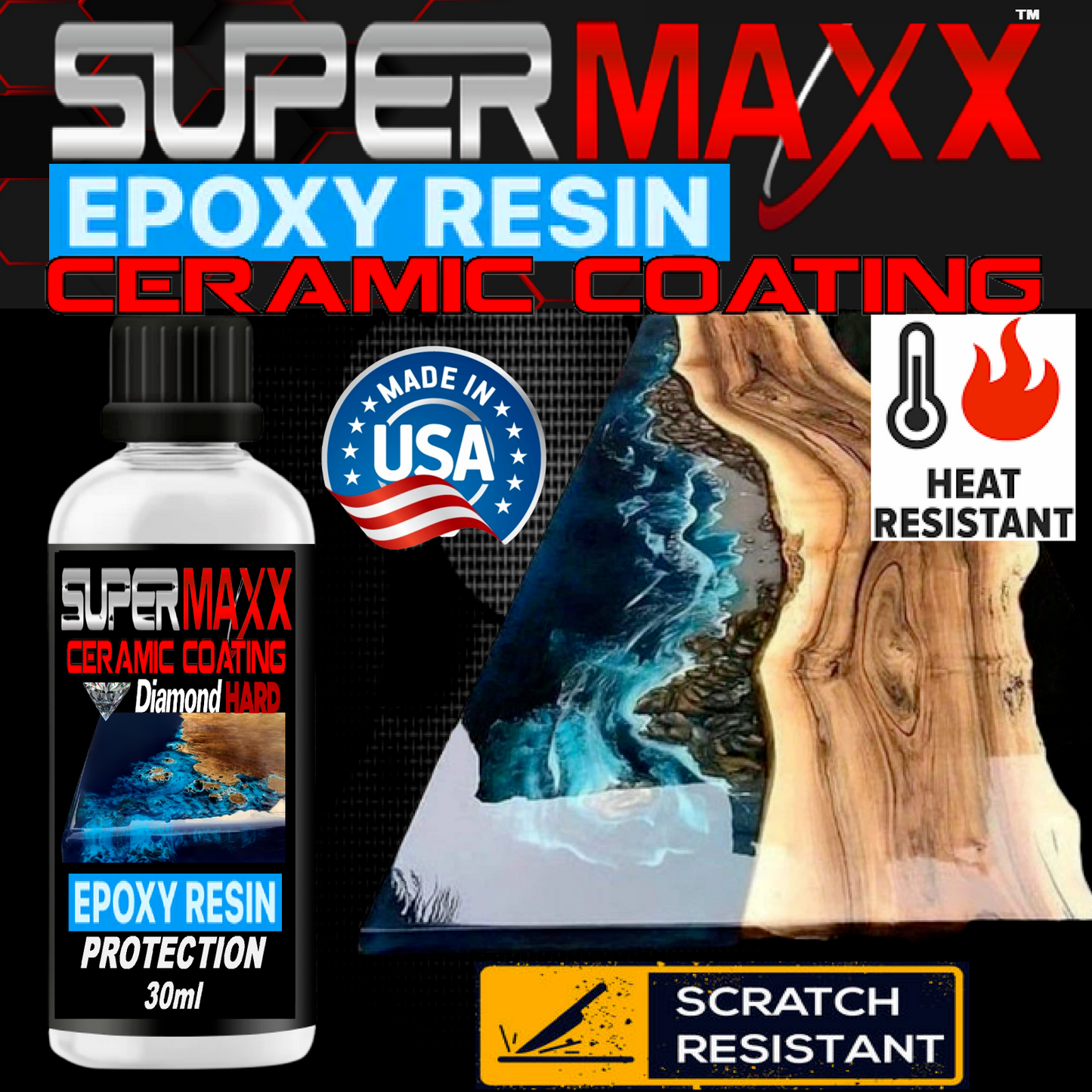 EPOXY RESIN SURFACE PROTECTION CERAMIC COATING - 34oz/1000ml