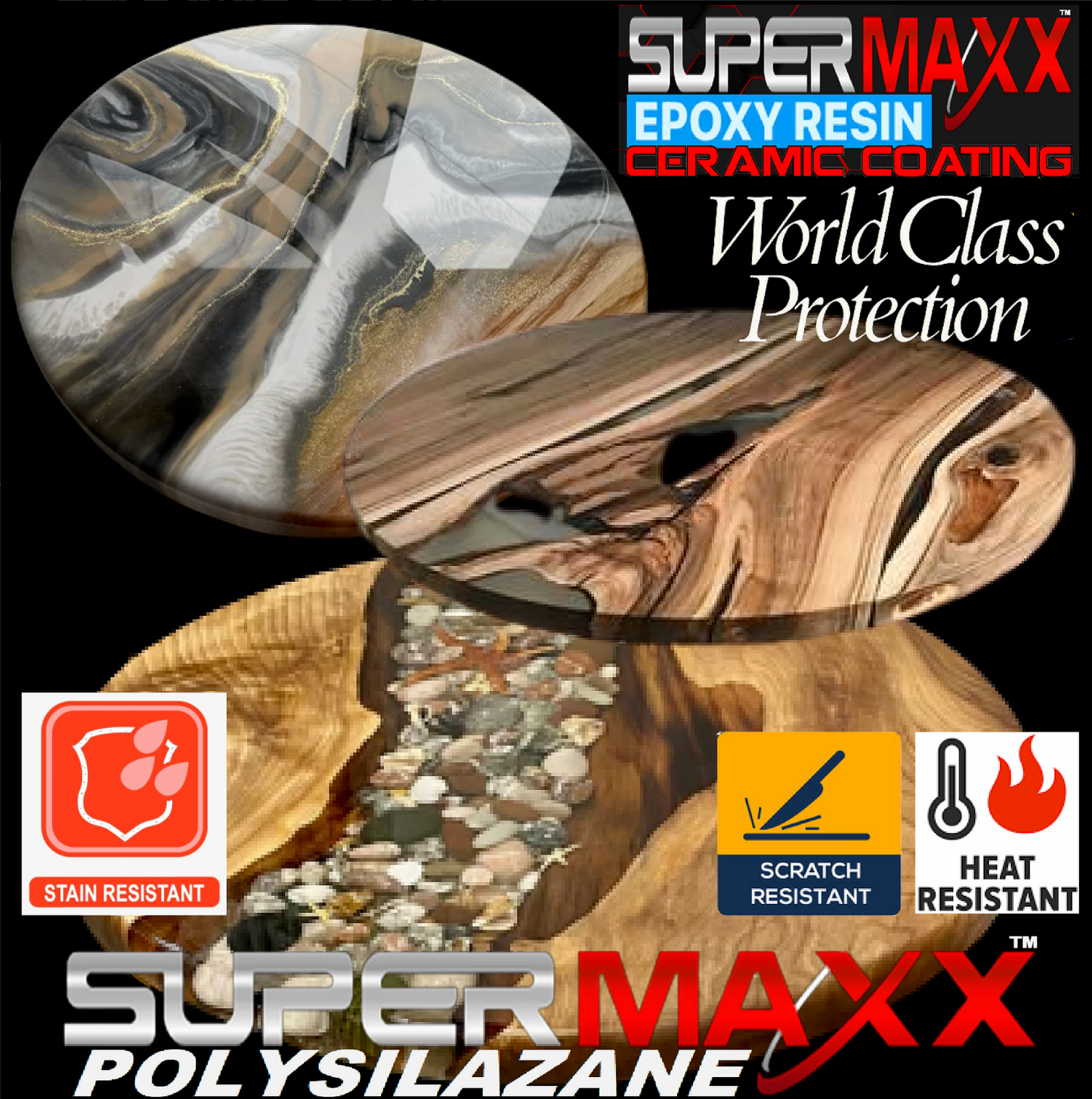 EPOXY RESIN SURFACE PROTECTION CERAMIC COATING - 34oz/1000ml