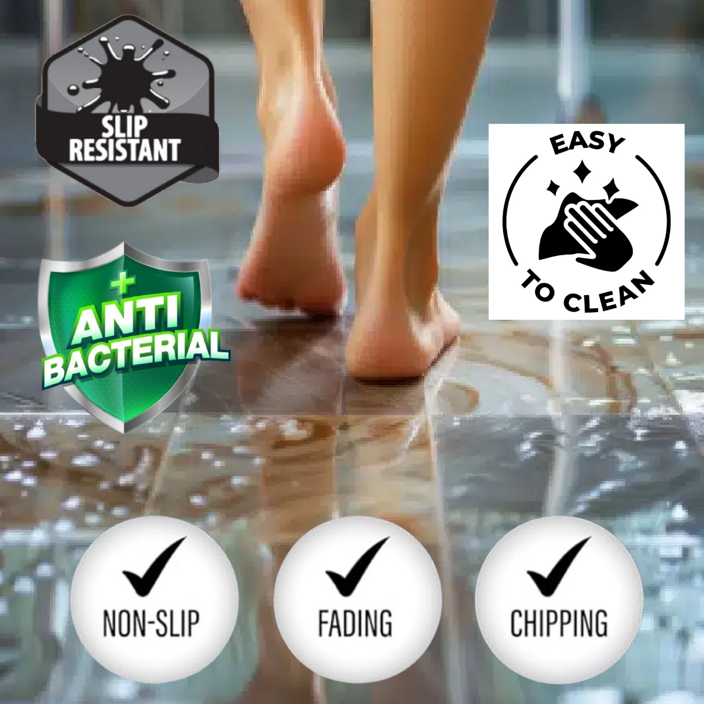 POLYCERAMIC SLIP-RESISTANT FLOOR COATING