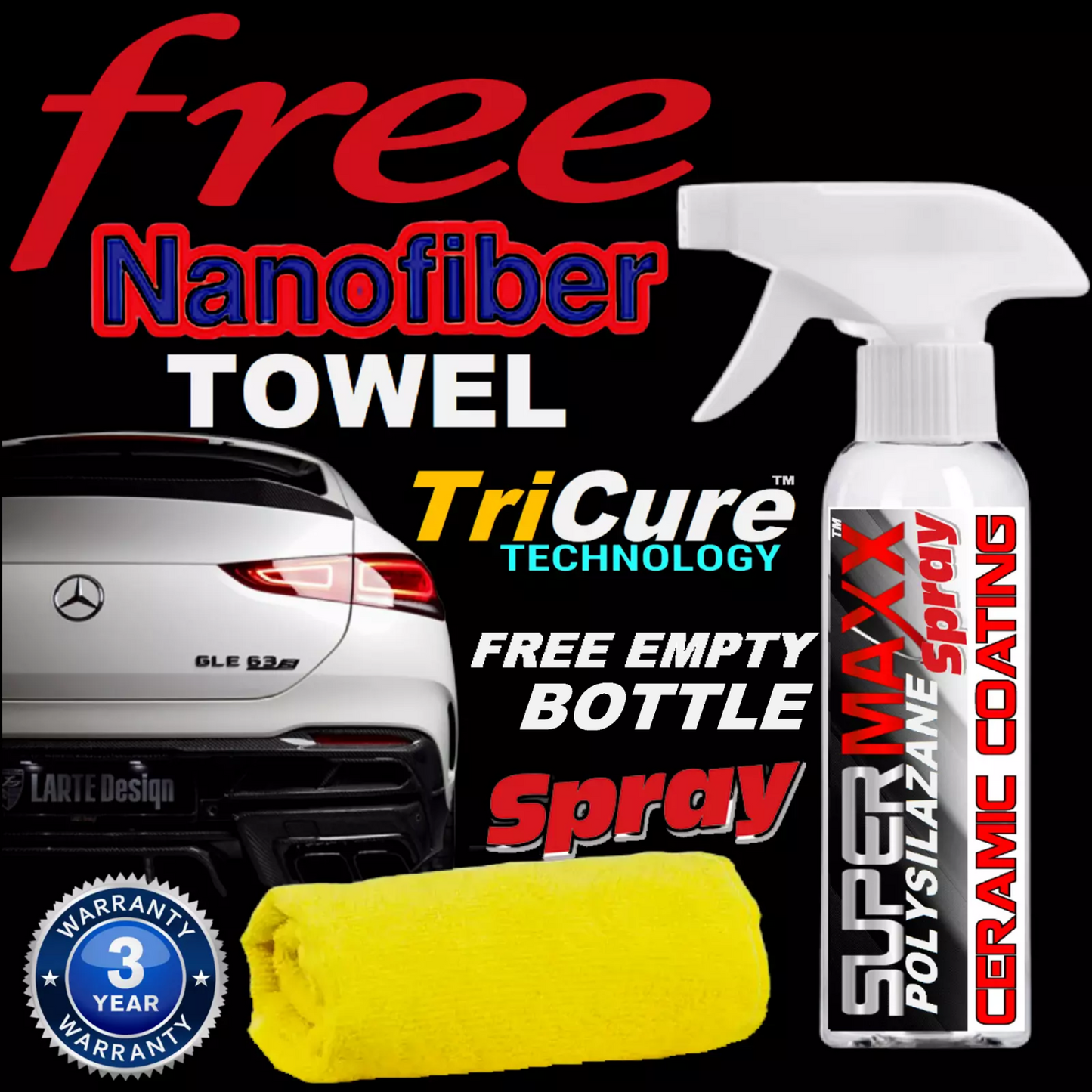CERAMIC CAR COATING SPRAY - 32oz/947ml