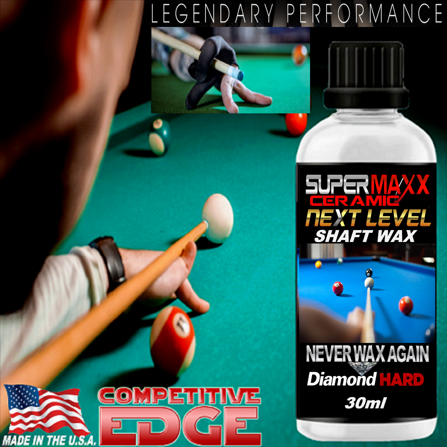 POOL CUE CERAMIC SHAFT COATING WAX SILKY-SMOOTH SHOTS