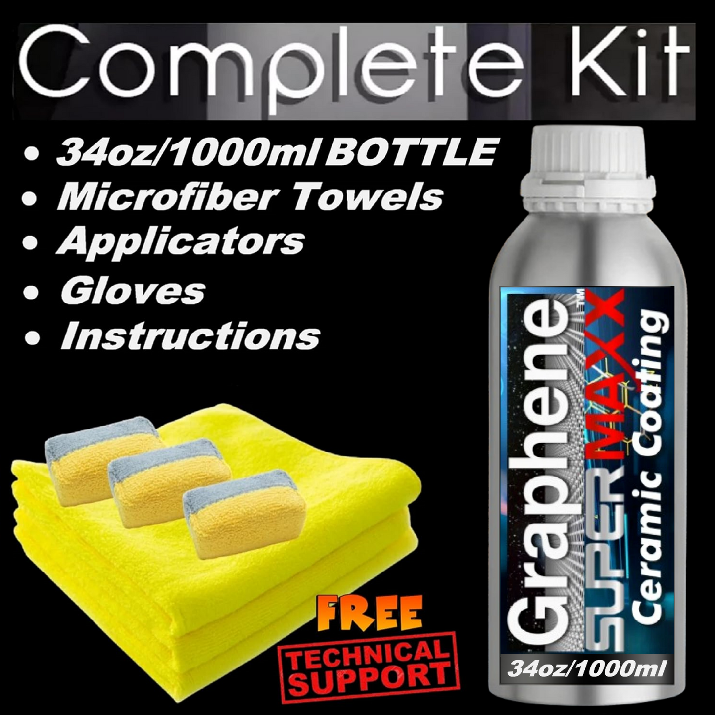GRAPHENE HYBRID CERAMIC CAR COATING - 34oz/ 1 Liter