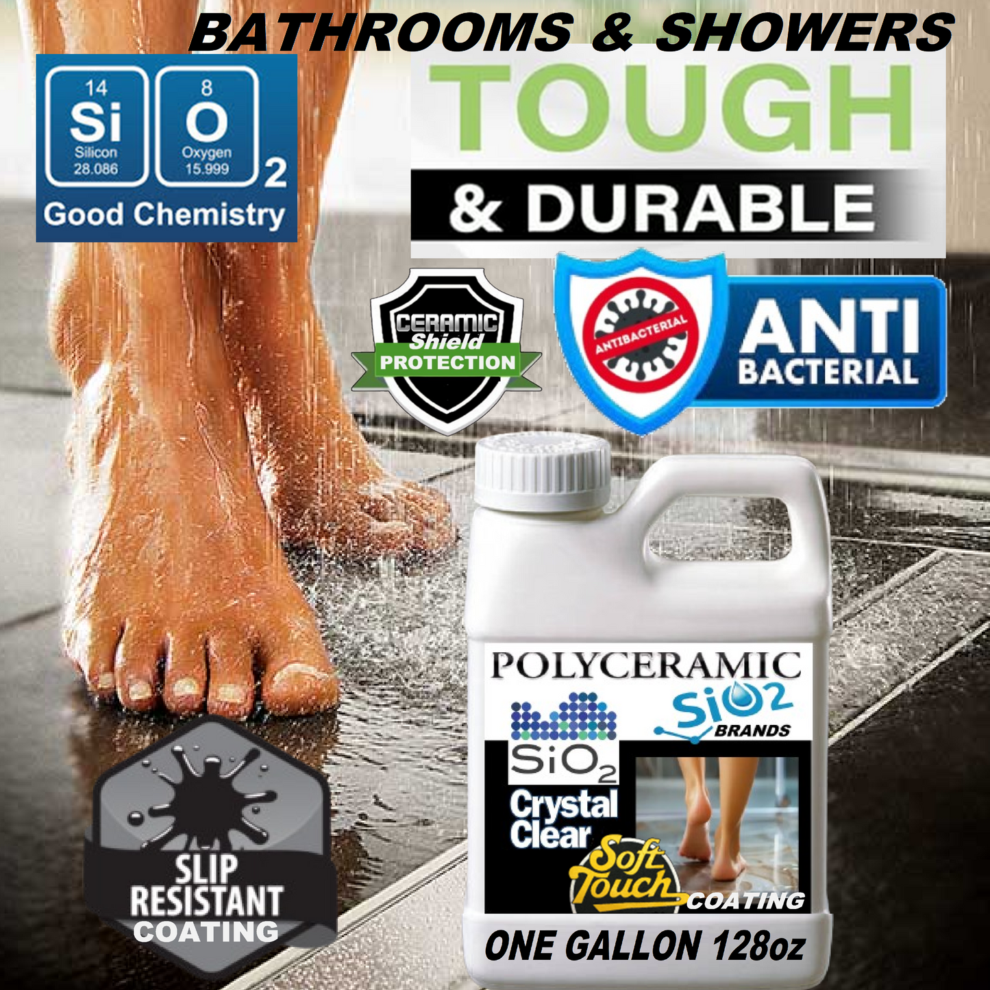 POLYCERAMIC SLIP-RESISTANT FLOOR COATING