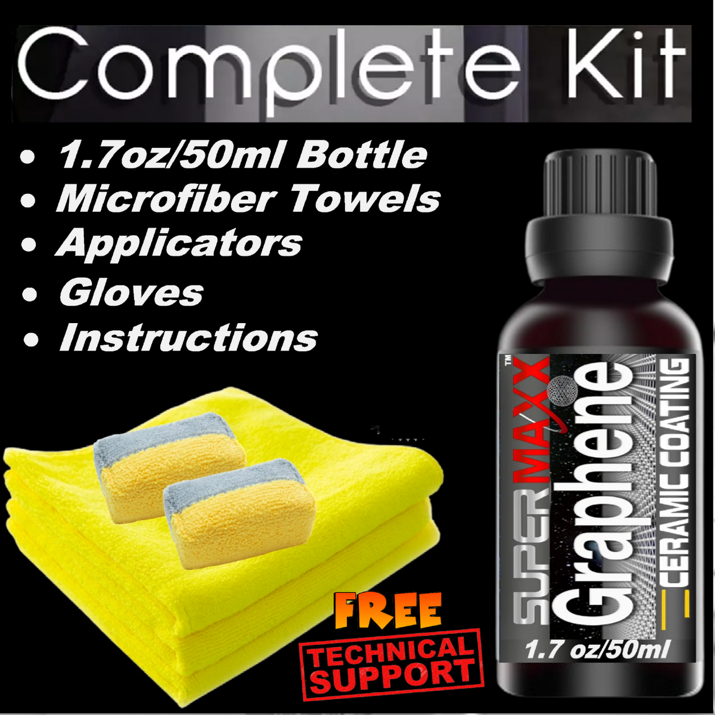 GRAPHENE HYBRID CERAMIC CAR COATING - 1.7oz/50ml