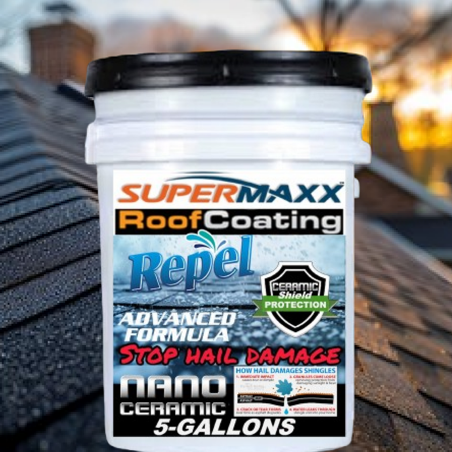 NANO ROOF COATING HAIL RESISTANT FORMULA  - 5 GALLONS
