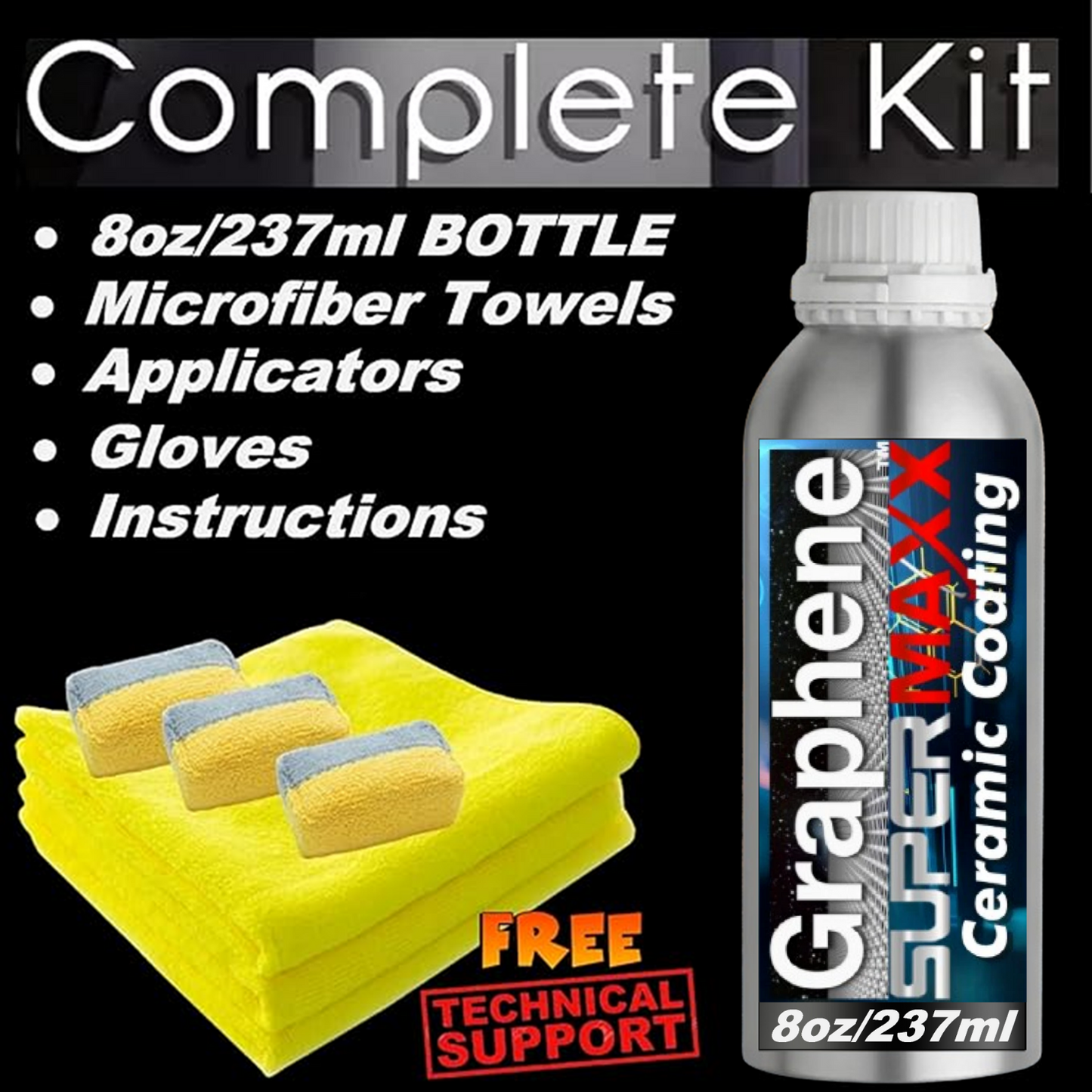 GRAPHENE HYBRID CERAMIC CAR COATING - 8oz/237ml