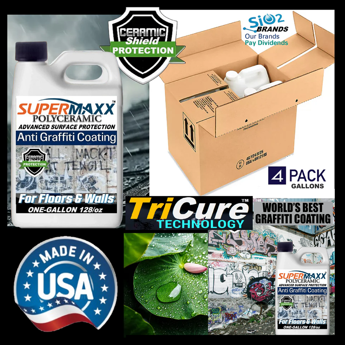 ANTI-GRAFFITI CLEAR CERAMIC COATING-4 GAL PACK