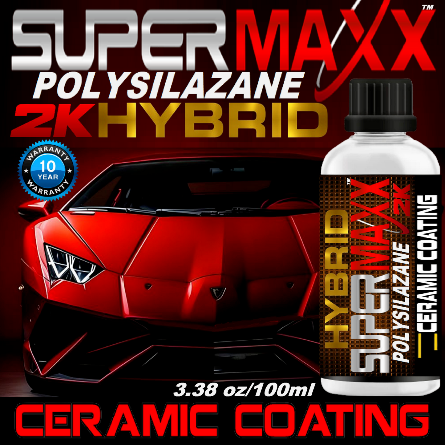 WORLD'S FIRST 2K HYBRID POLYSILAZANE CERAMIC CAR COATING WITH TRICURE TECHNOLOGY