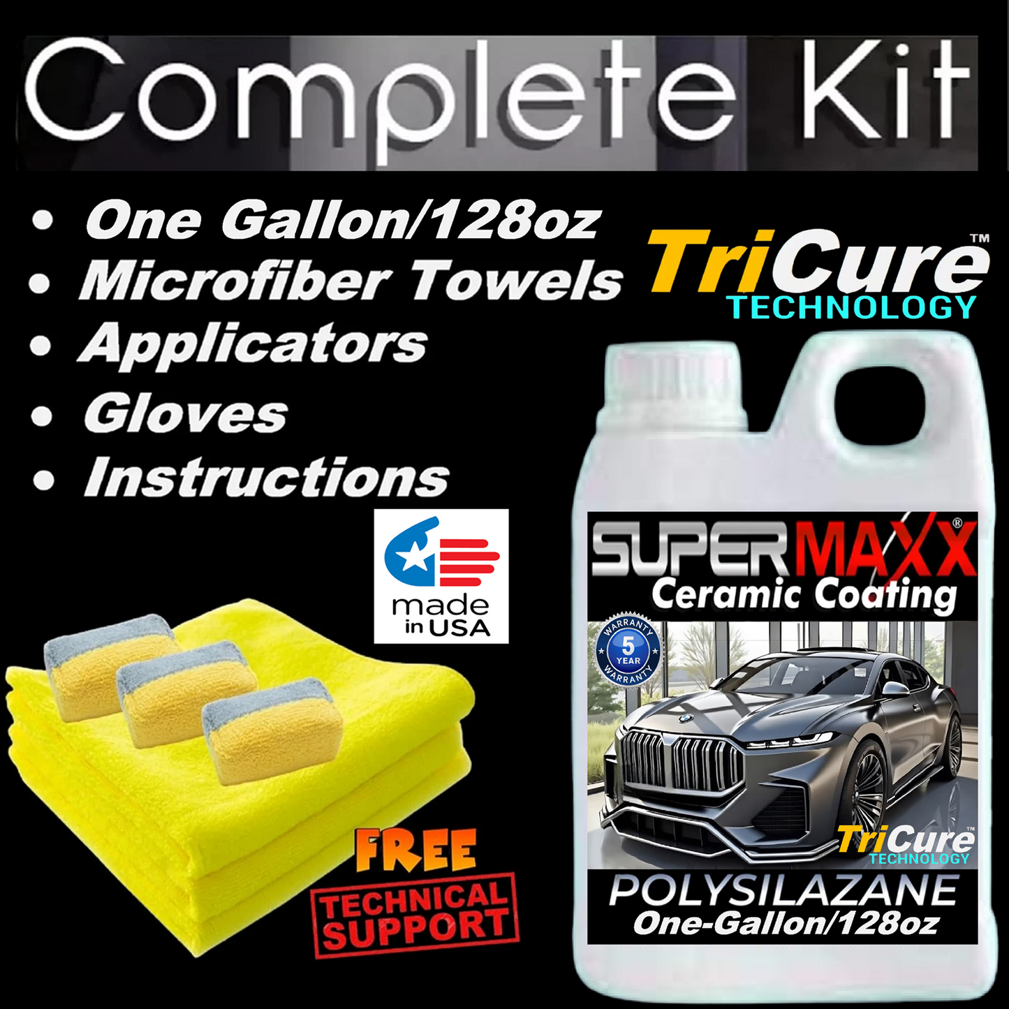 CERAMIC CAR COATING - 1 Gal/128oz
