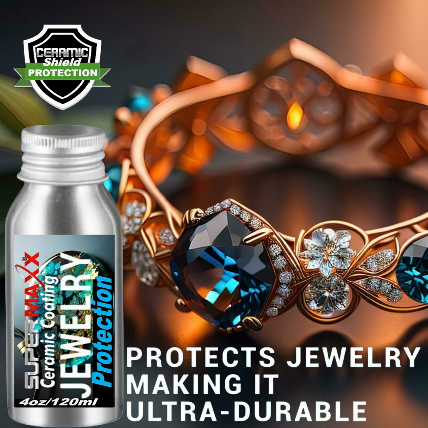 JEWELRY CLEANER POLISH GOLD, SILVER, COPPER, PLATINUM, EPOXY RESIN - 4 OUNCE