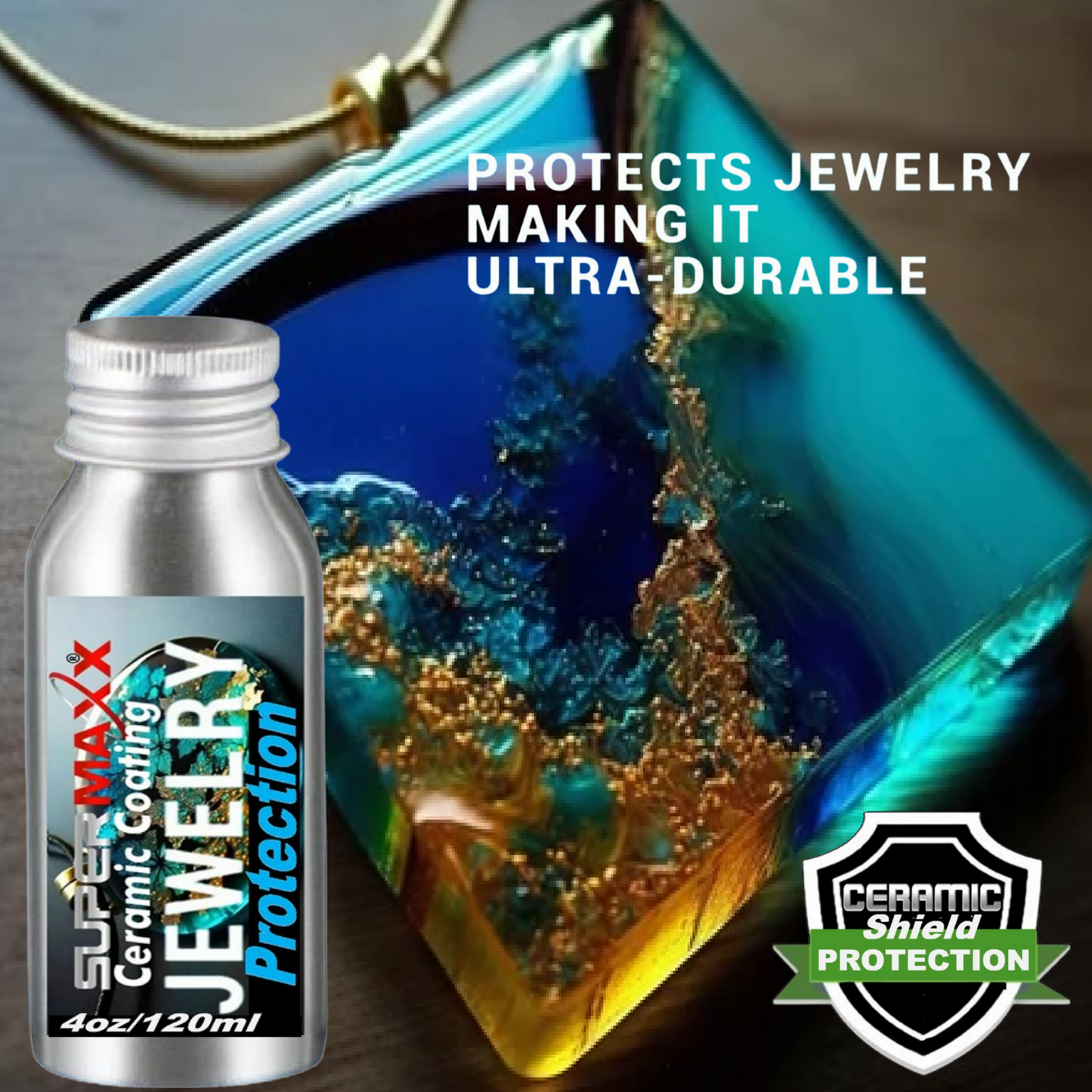 JEWELRY CLEANER POLISH GOLD, SILVER, COPPER, PLATINUM, EPOXY RESIN - 4 OUNCE
