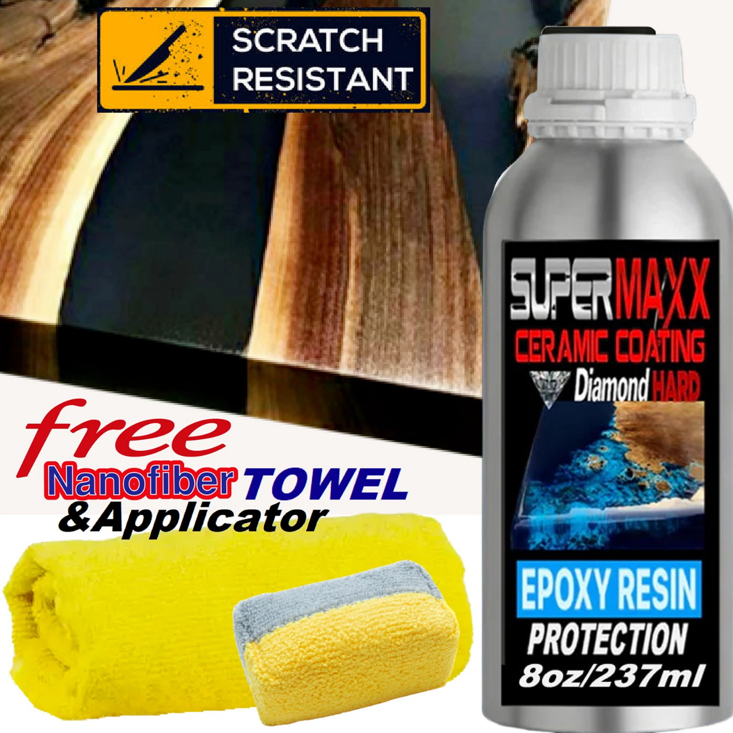 EPOXY RESIN SURFACE PROTECTION CERAMIC COATING - 8oz.237ml