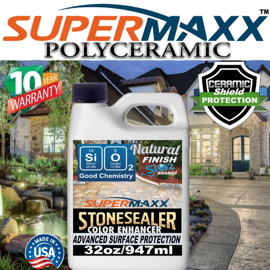 NATURAL FINISH CERAMIC PAVER SEALER FOR POOL DECKS DRIVEWAYS PATIOS - 1 QUART