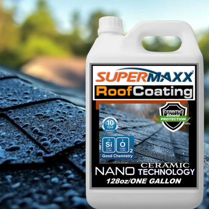 SUPERMAXX NANO ROOF COATING HYDROPHOBIC UV STAIN 10 YEAR PROTECTION - 1 GALLON