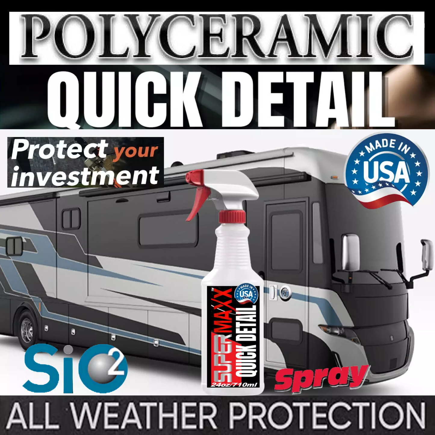 POLYCERAMIC DETAIL COATING PROFESSIONAL RV MARINE SIO2 SURFACE PROTECTION