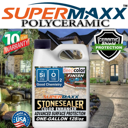 DEEP COLOR ENHANCING CERAMIC PAVER SEALER DRIVEWAYS, PATIOS, POOLS - 1 GALLON