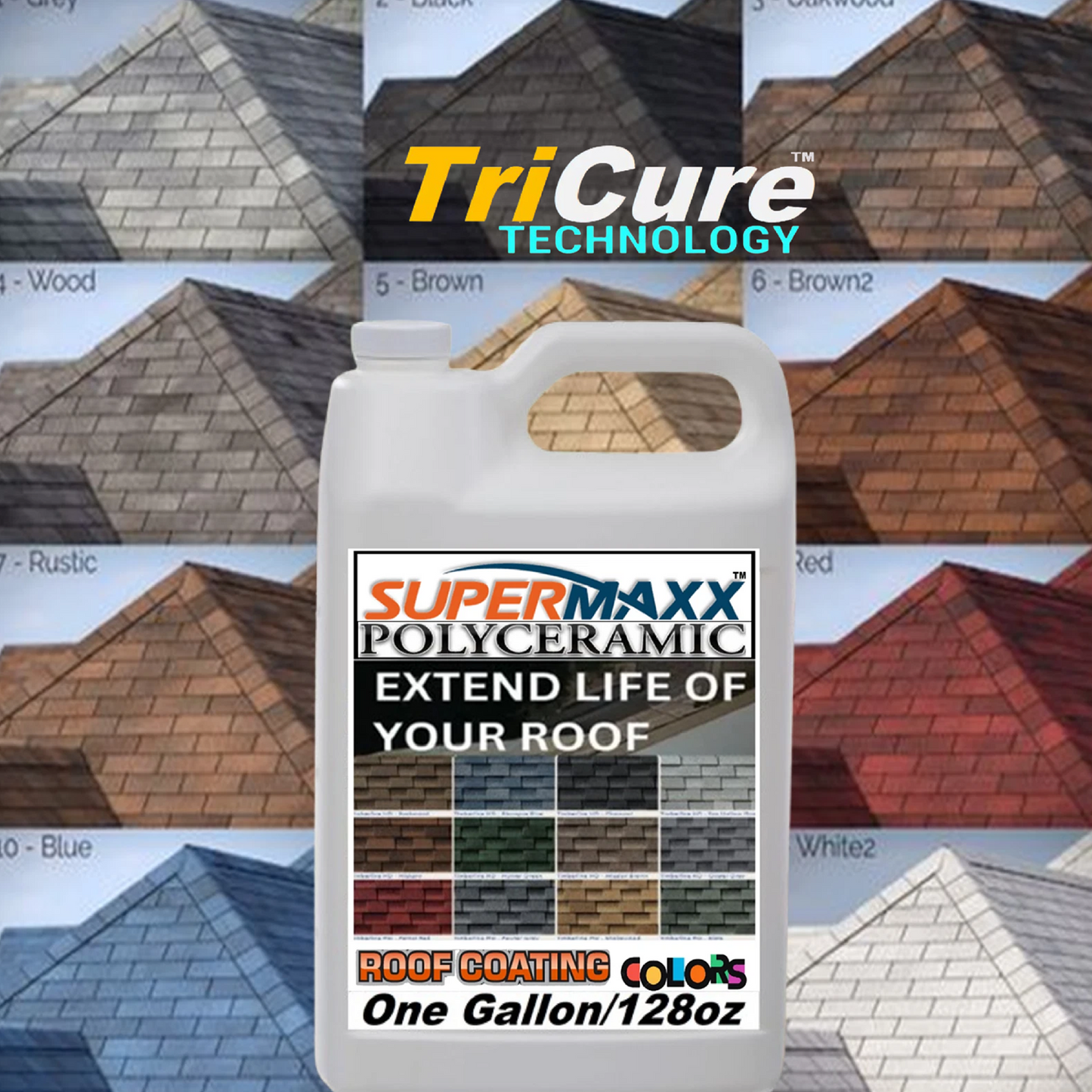 NANO ROOF COATING IN CUSTOM COLORS FOR ASPHALT SHINGLES- 1 GALLON