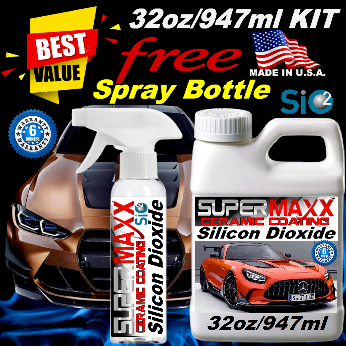 CERAMIC CAR COATING QUICK DETAIL SILICON DIOXIDE SPRAY