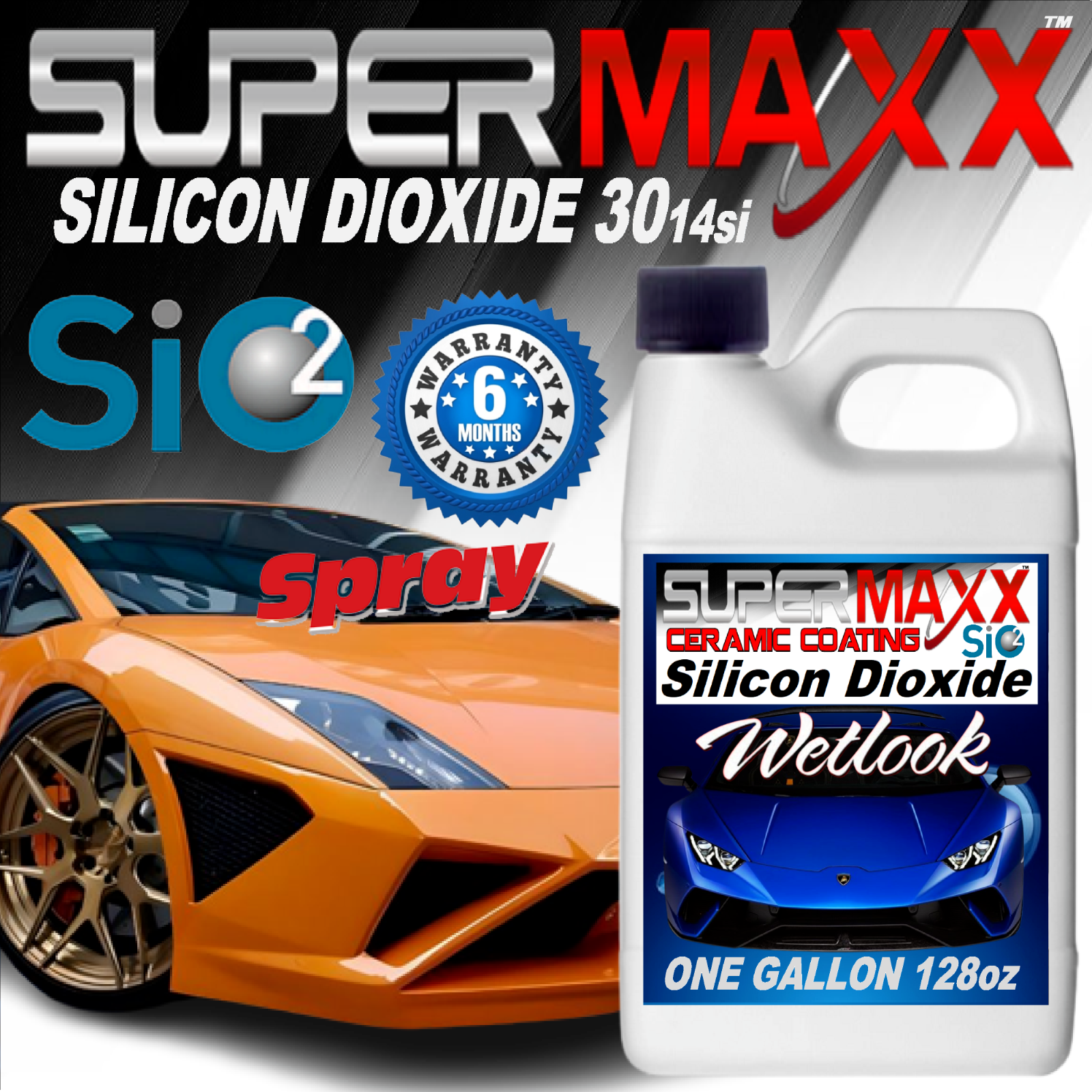 CERAMIC CAR COATING SIO2 QUICK DETAIL SILICON DIOXIDE SPRAY – SUPERMAXX