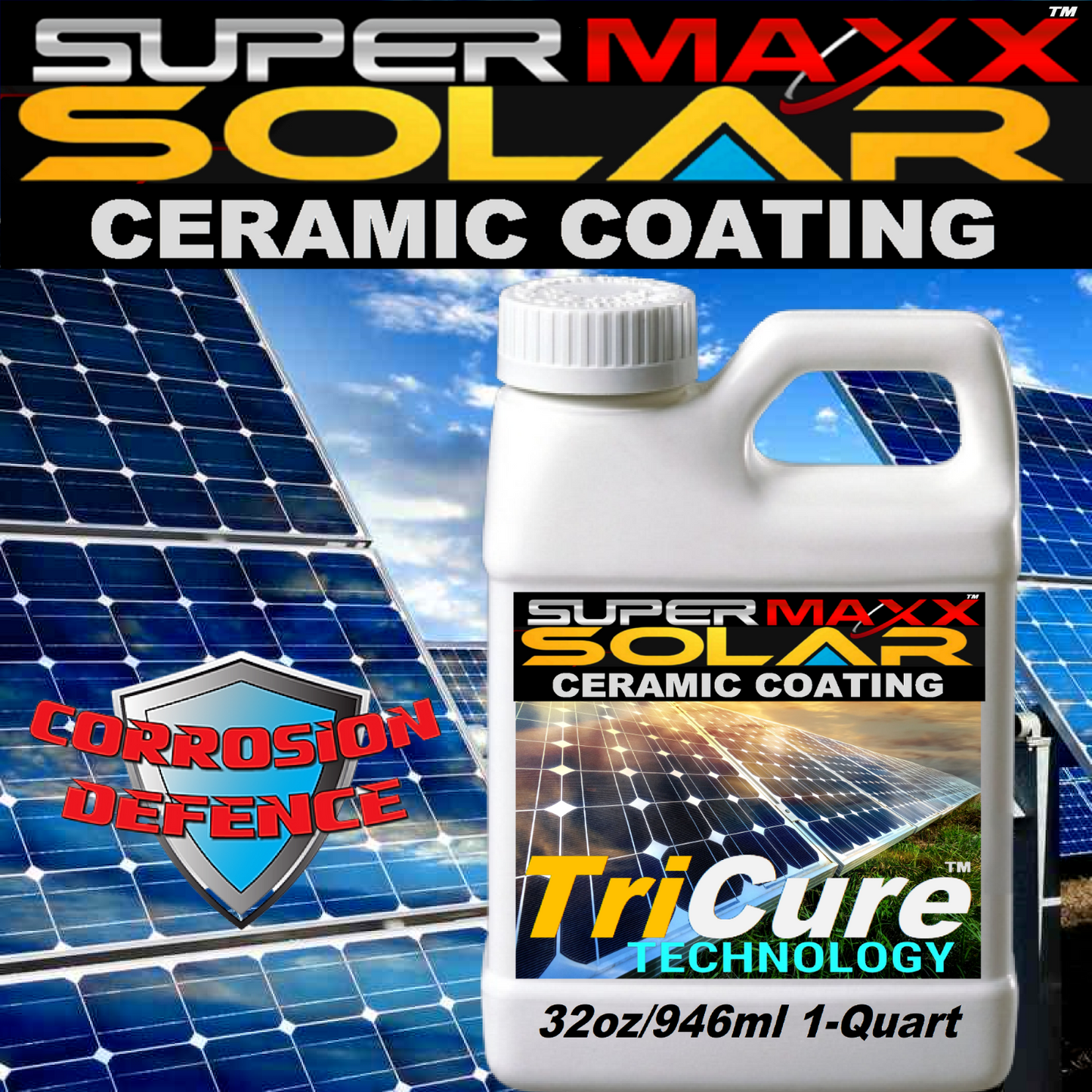 SOLAR PANEL CERAMIC COATING WITH TRICURE TECHNOLOGY