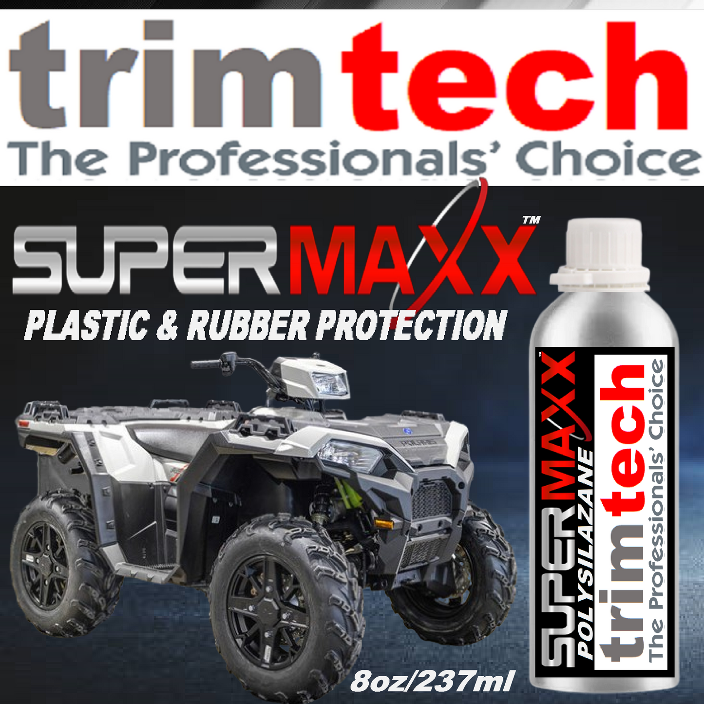 TRIM COAT, CERAMIC PROTECTION, PLASTIC & RUBBER RESTORER WITH TRICURE TECHNOLOGY