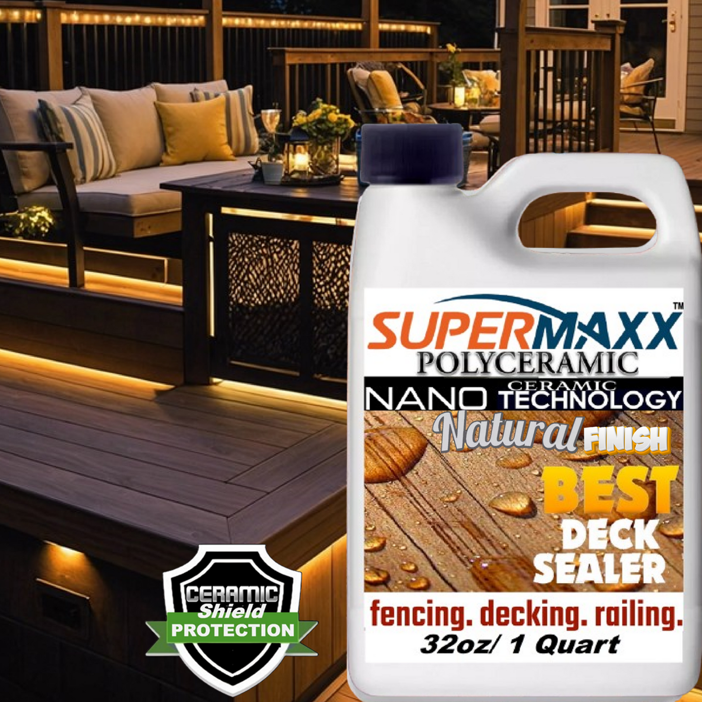 NANO WOOD SEALER COLOR ENHANCER CERAMIC CLEAR COATING WOOD PROTECTION - 1 qt/947ml