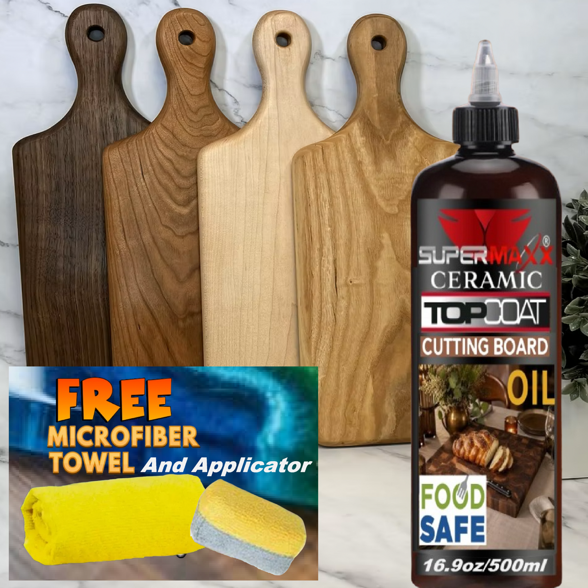 CUTTING BOARD OIL BEST STAIN & SCRATCH RESISTANT FOOD SAFE CERAMIC SEALER -500ML