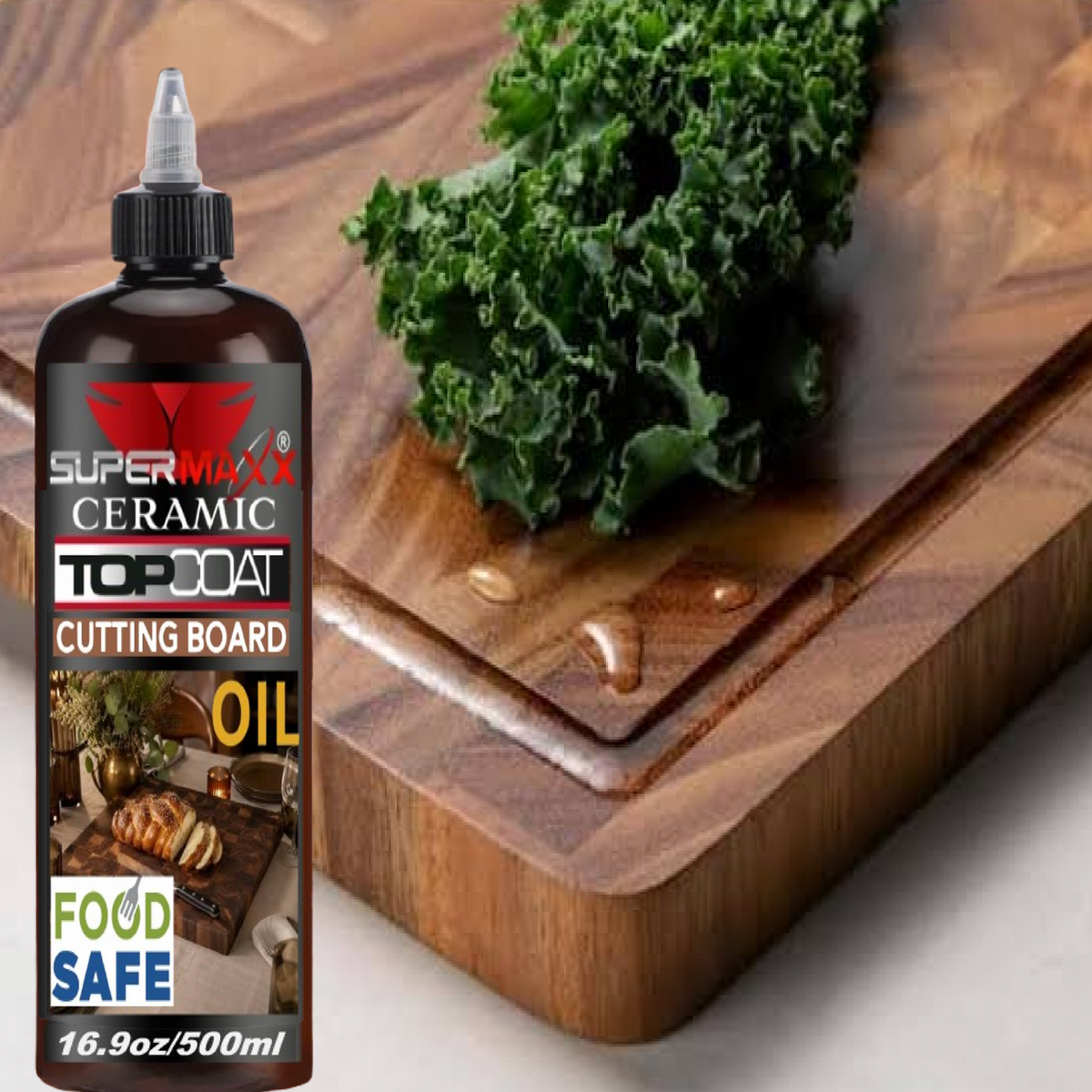 CUTTING BOARD OIL BEST STAIN & SCRATCH RESISTANT FOOD SAFE CERAMIC SEALER -500ML