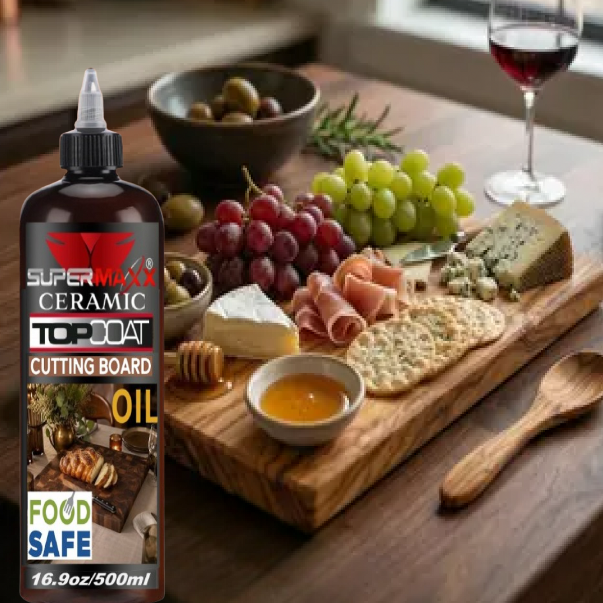 CUTTING BOARD OIL BEST STAIN & SCRATCH RESISTANT FOOD SAFE CERAMIC SEALER -500ML