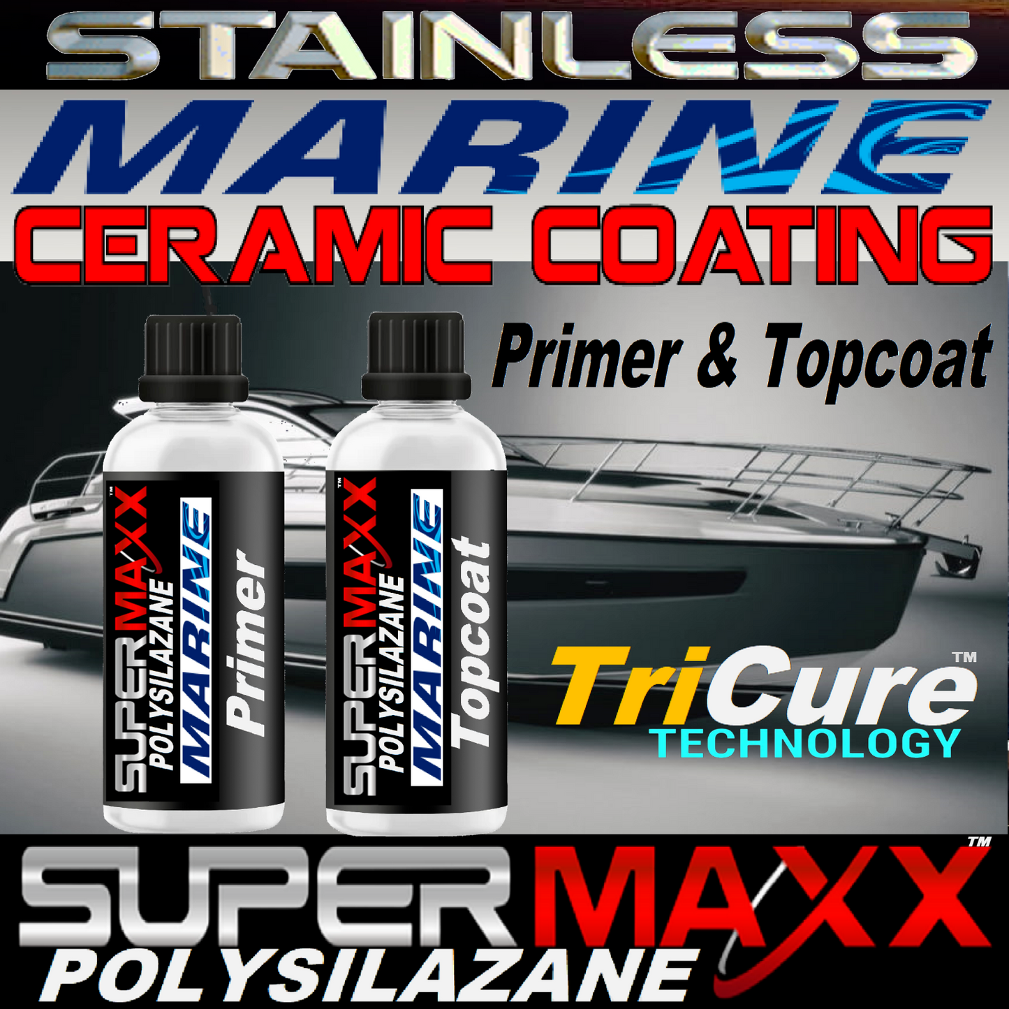 MARINE CERAMIC COATING  (PRIMER AND TOP COAT)  STAINLESS PROTECTION