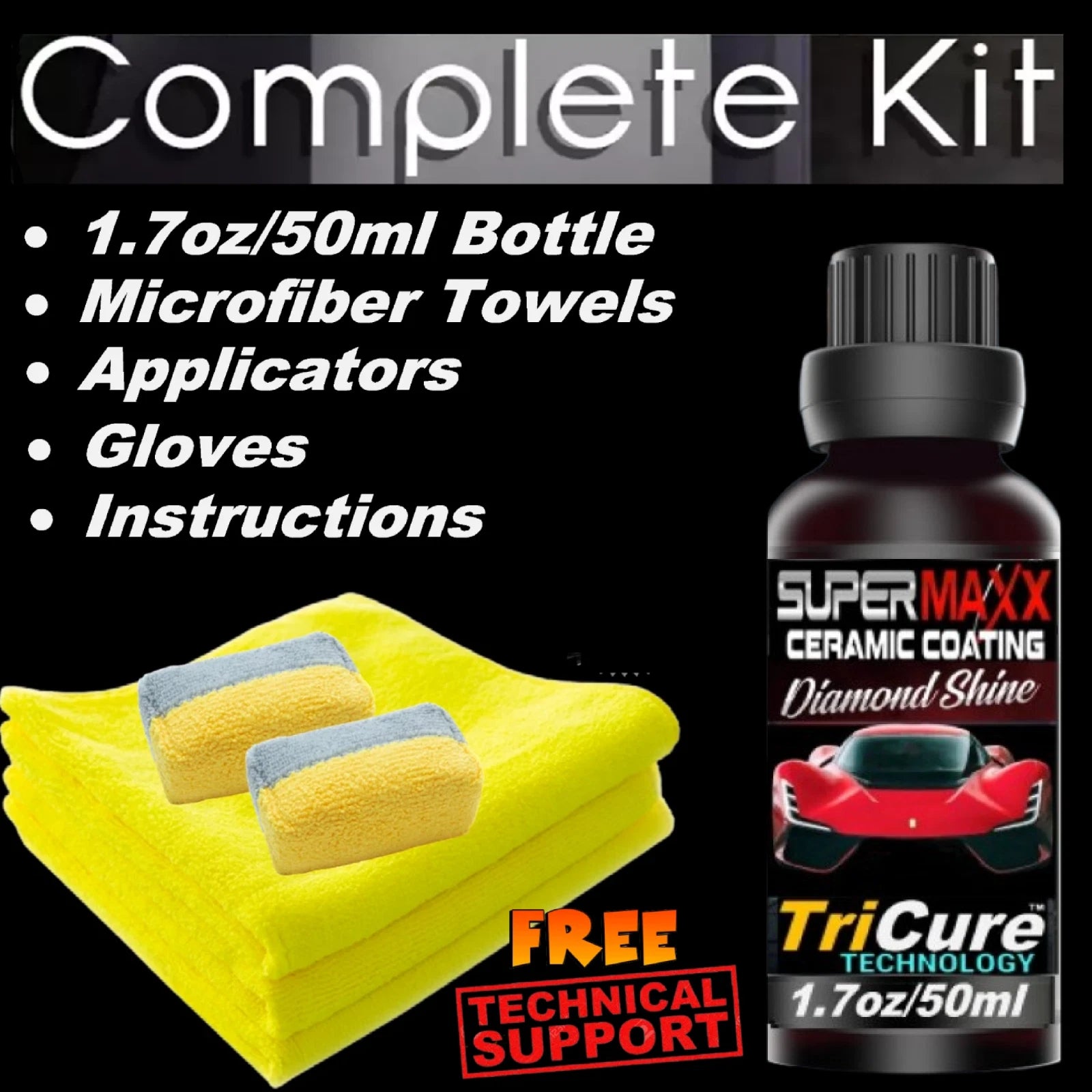 GRAPHENE HYBRID CERAMIC CAR COATING ADVANCED TRICURE PAINT