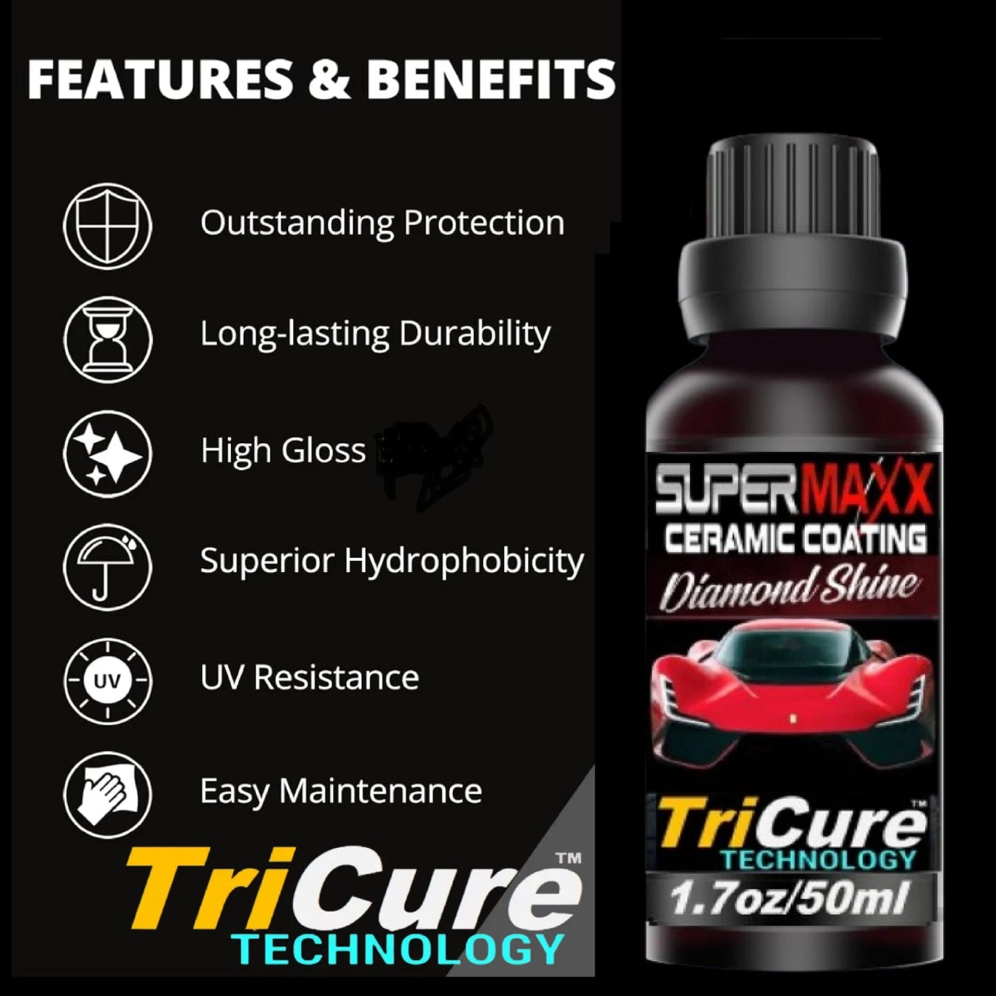 GRAPHENE HYBRID CERAMIC CAR COATING ADVANCED TRICURE PAINT PROTECTION