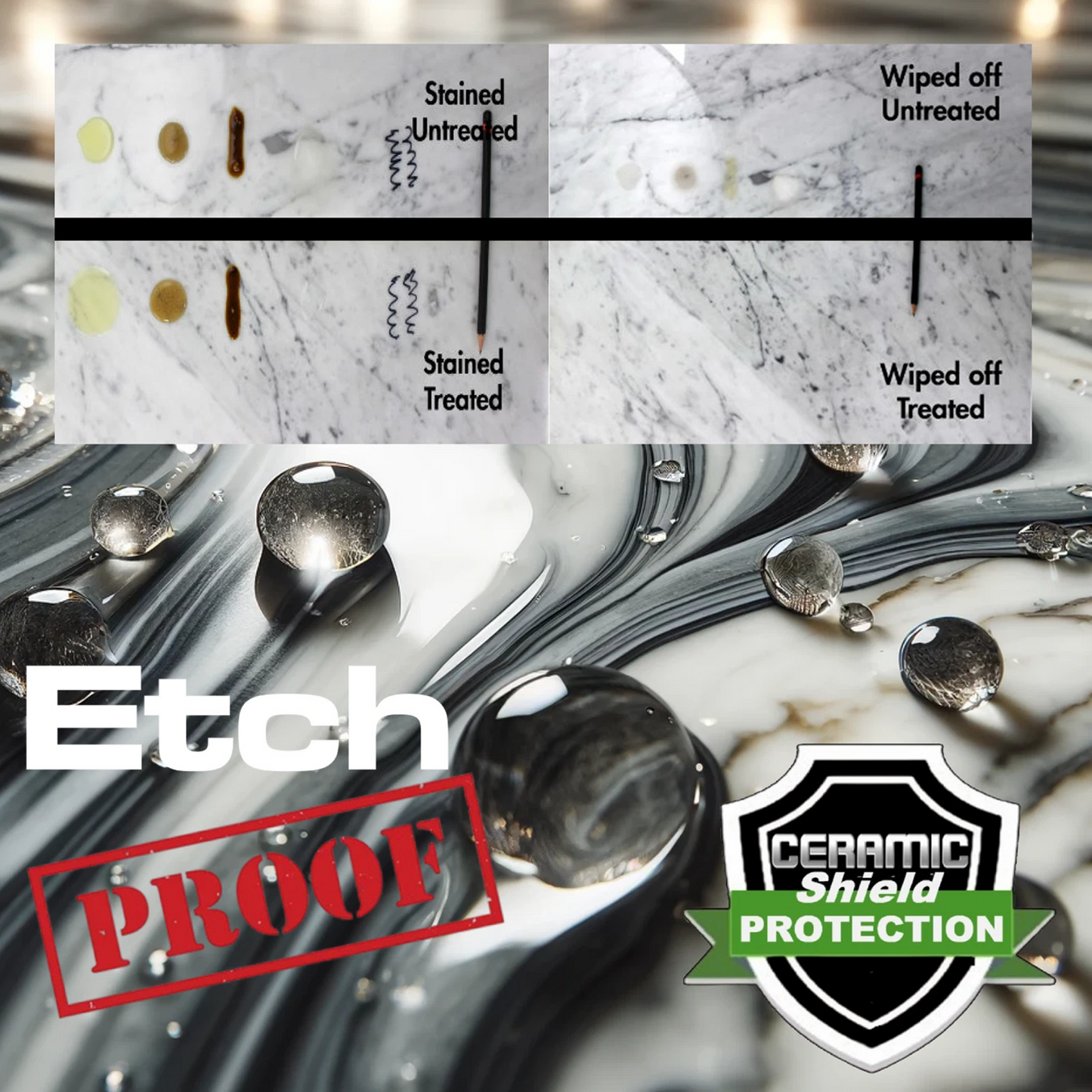 SUPERMAXX MARBLE COUNTERTOP CERAMIC COATING STAIN & ETCH PROTECTION - 4 GAL PACK