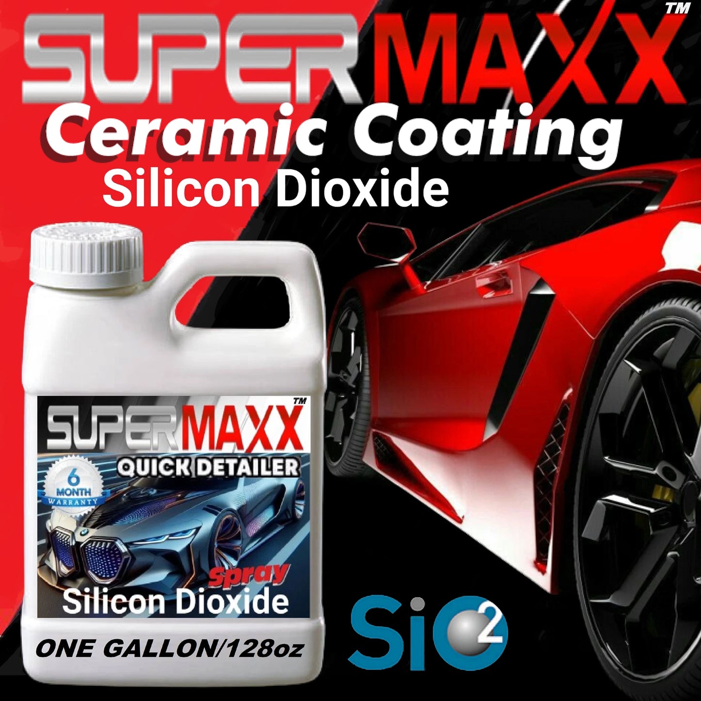 CERAMIC CAR QUICK DETAIL SILICON DIOXIDE SPRAY - 128oz/1 GAL