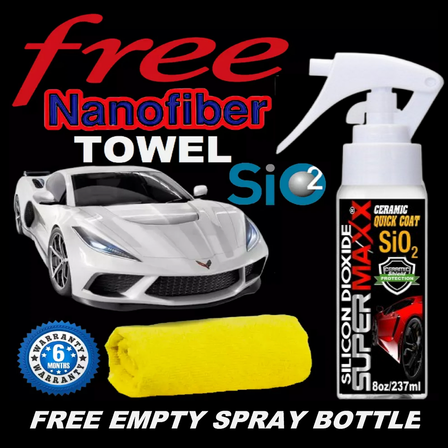 CERAMIC CAR QUICK DETAIL SILICON DIOXIDE SPRAY - 128oz/1 GAL