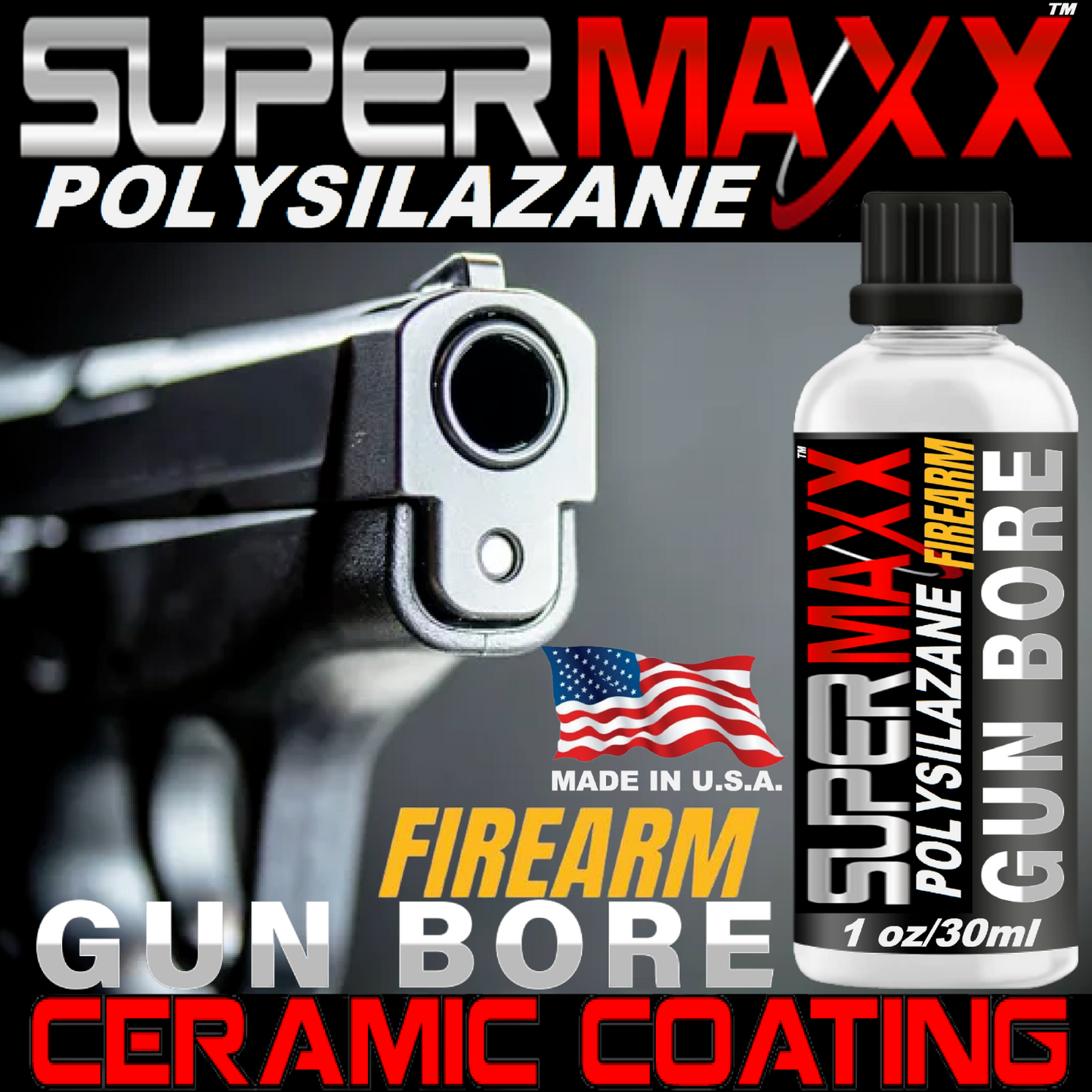 GUN BORE CERAMIC COATING WITH TRICURE TECHNOLOGY FIREARM PROTECTION