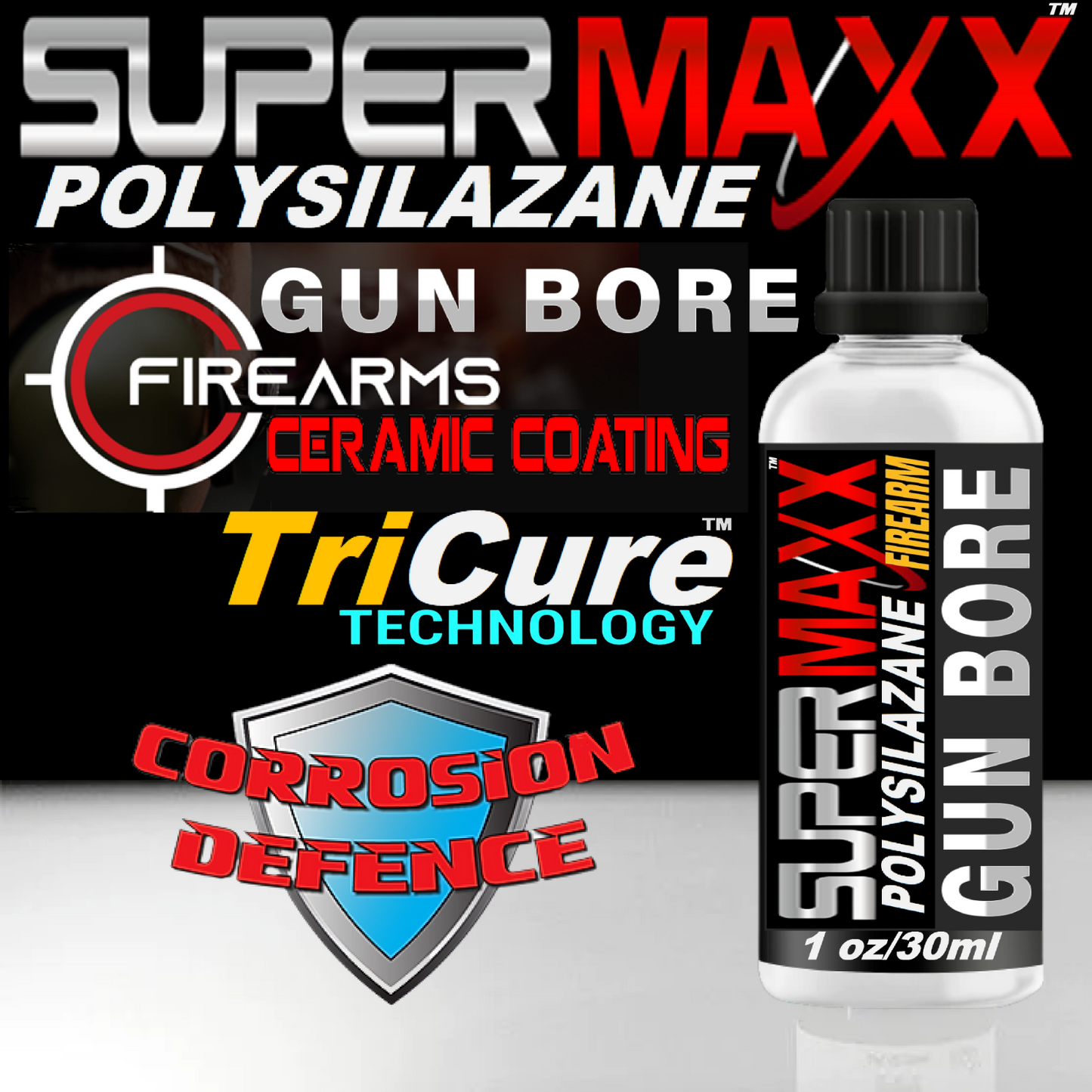 GUN BORE CERAMIC COATING WITH TRICURE TECHNOLOGY FIREARM PROTECTION