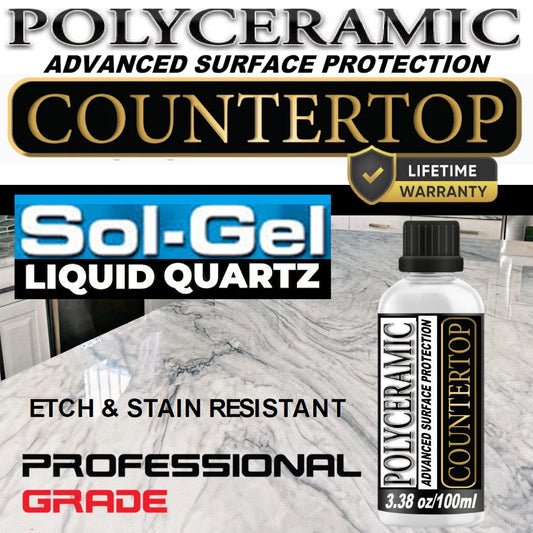 COUNTERTOP SEALER SIO2 CERAMIC COATING ETCH & STAIN PROTECTION - 3.38oz/100ml